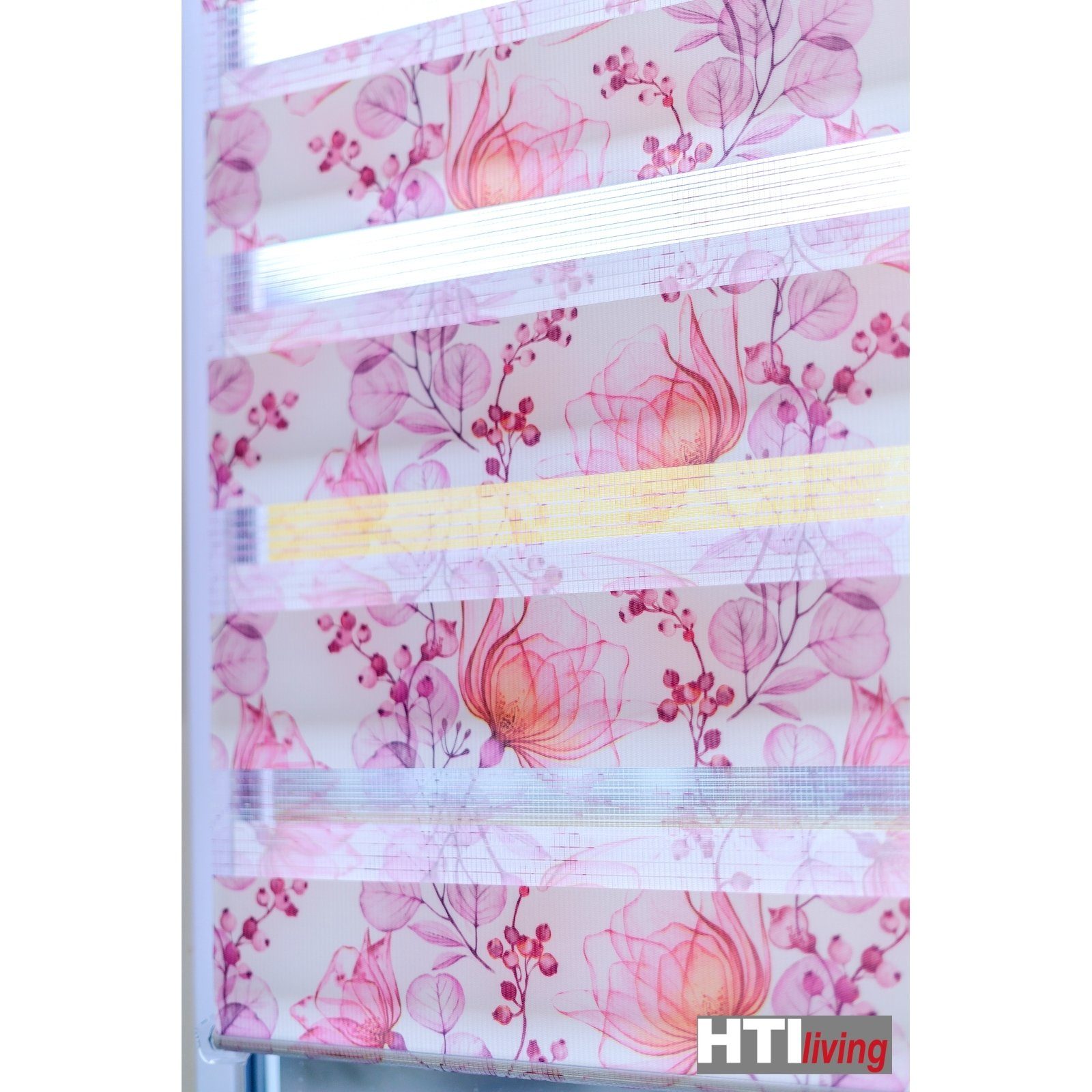 Doppelrollo Doppelrollo gemustert Bohren, HTI-Living, Blumen 60 Klemmfix Marisol, 150 ohne halbtransparent, x