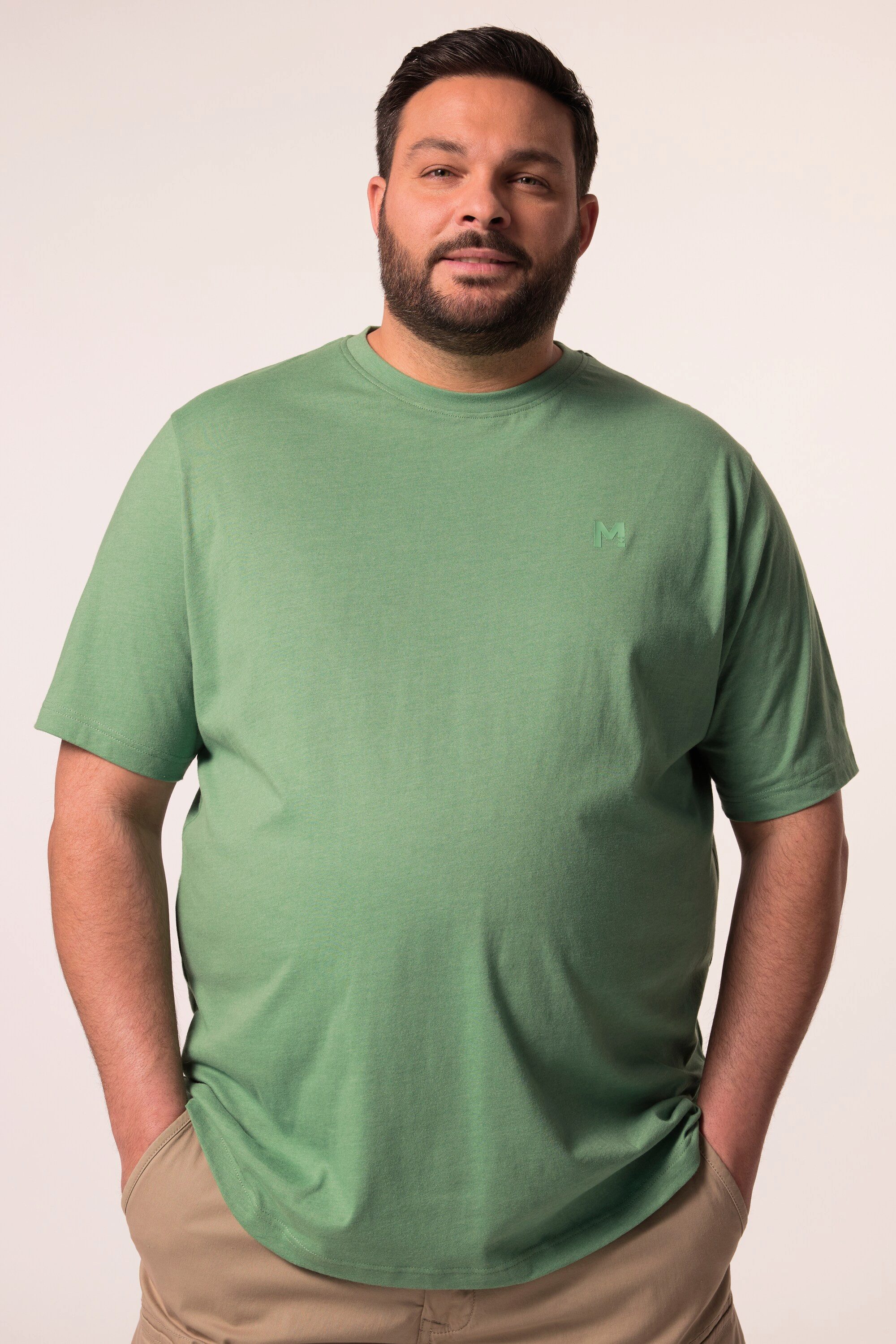 Men Plus T-Shirt T-Shirt Basic Halbarm Rundhals günstig online kaufen
