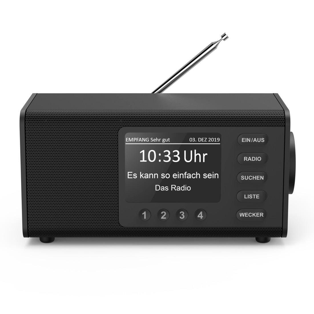 Hama Digitalradio "DR1000DE", FM/DAB/DAB+, Schwarz Internetradio Digitalradio (DAB) (5 W)