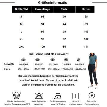 B.X Arbeitsbundhose Damen einfarbig elastische Kordelzug versehene gerade lässige Yogahose für Reisen, sportliche Arbeit, schnell trocknende, Lounge-Jogginghose