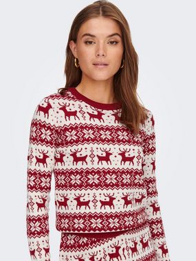 ONLY Weihnachtspullover ONLXMAS COMFY SNOWFLAKE L/S PULLOVER KNT