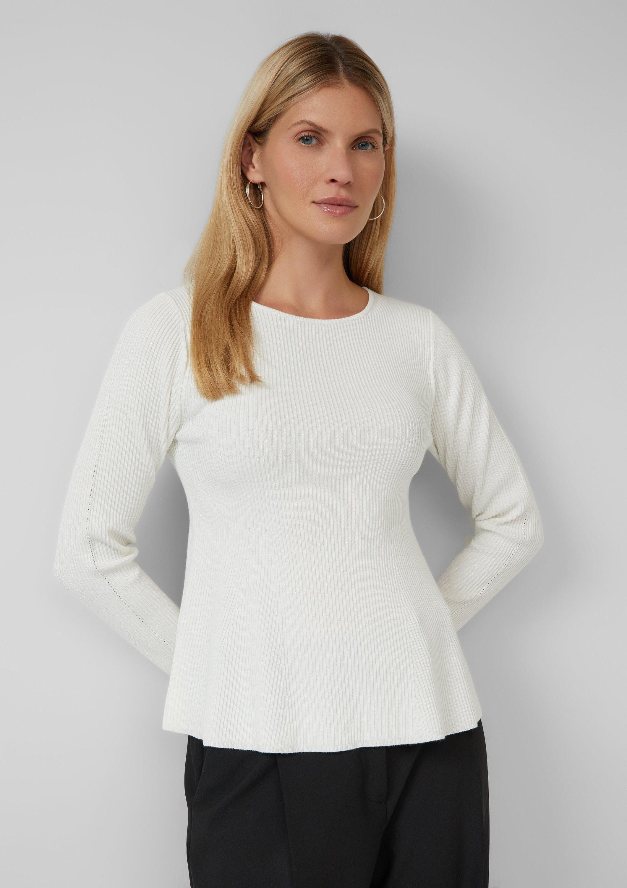 s.Oliver Longpullover Strickpullover Taillierter Feinstrick-Pullover mit au günstig online kaufen