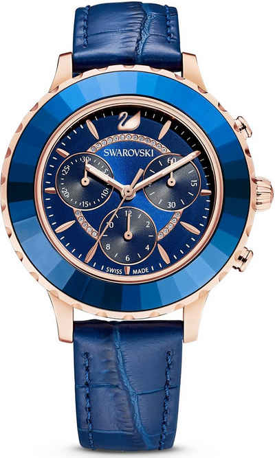 Swarovski Chronograph Octea Lux Chrono, 5563480, Armbanduhr, Quarzuhr, Damenuhr, Swarovski-Kristalle, Swiss Made