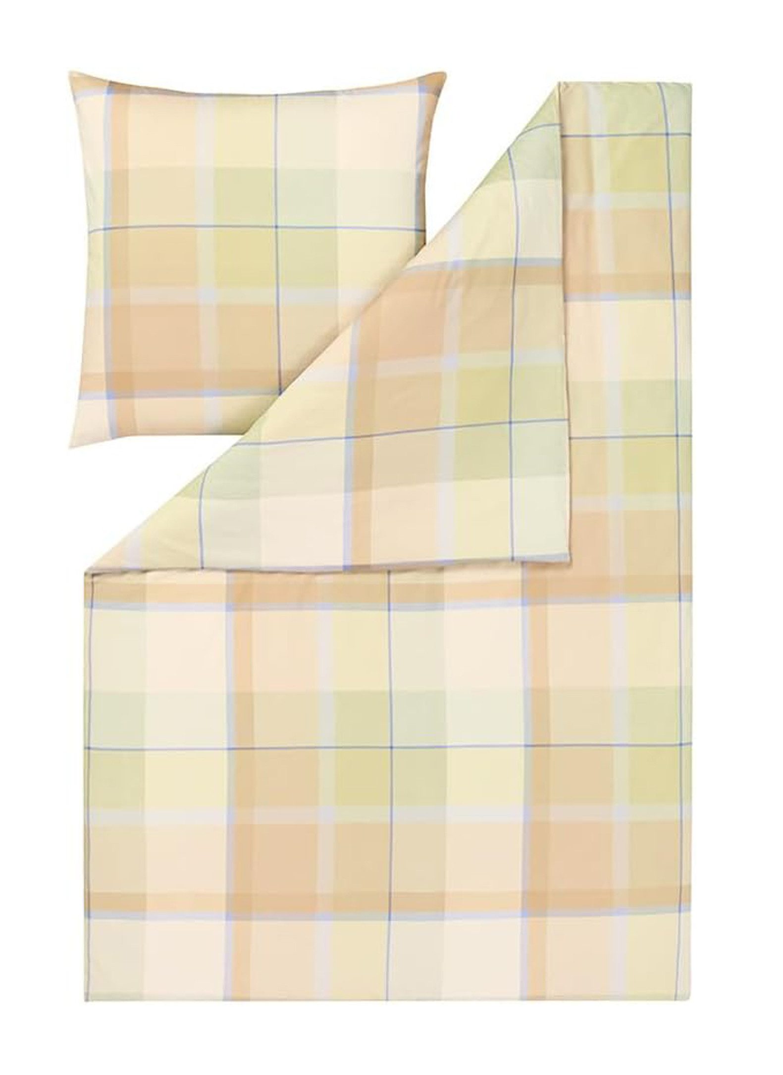 Estella Bettwäsche Estella Mako Satin Bettwäsche Mario in Pistazie 135x200 günstig online kaufen