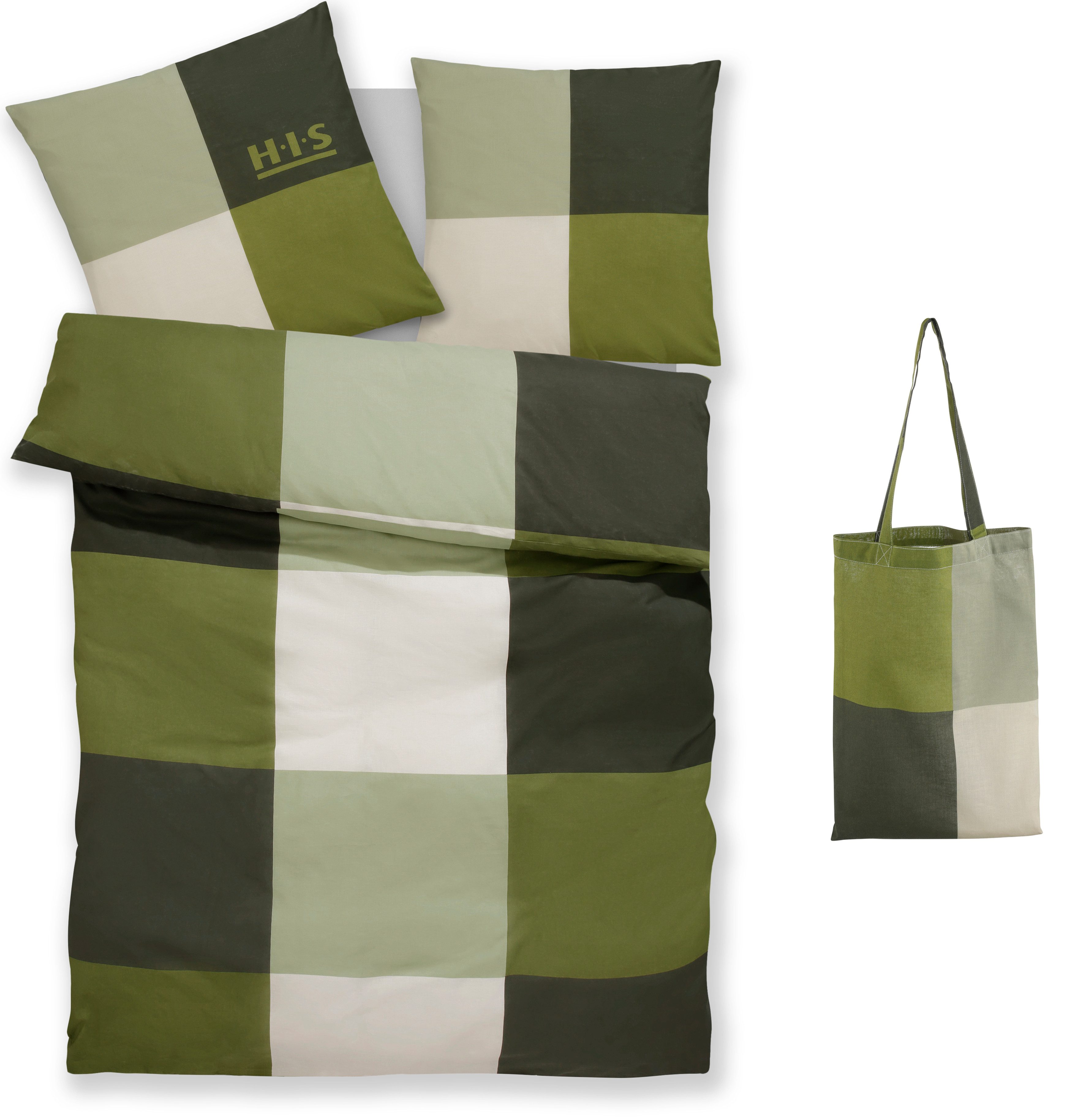 OTTO home Bettwäsche Tirrell, Linon, 3 teilig, Bettwäsche ab Gr. 135x200 cm, 100% Baumwolle, Marke H.I.S by OTTO home