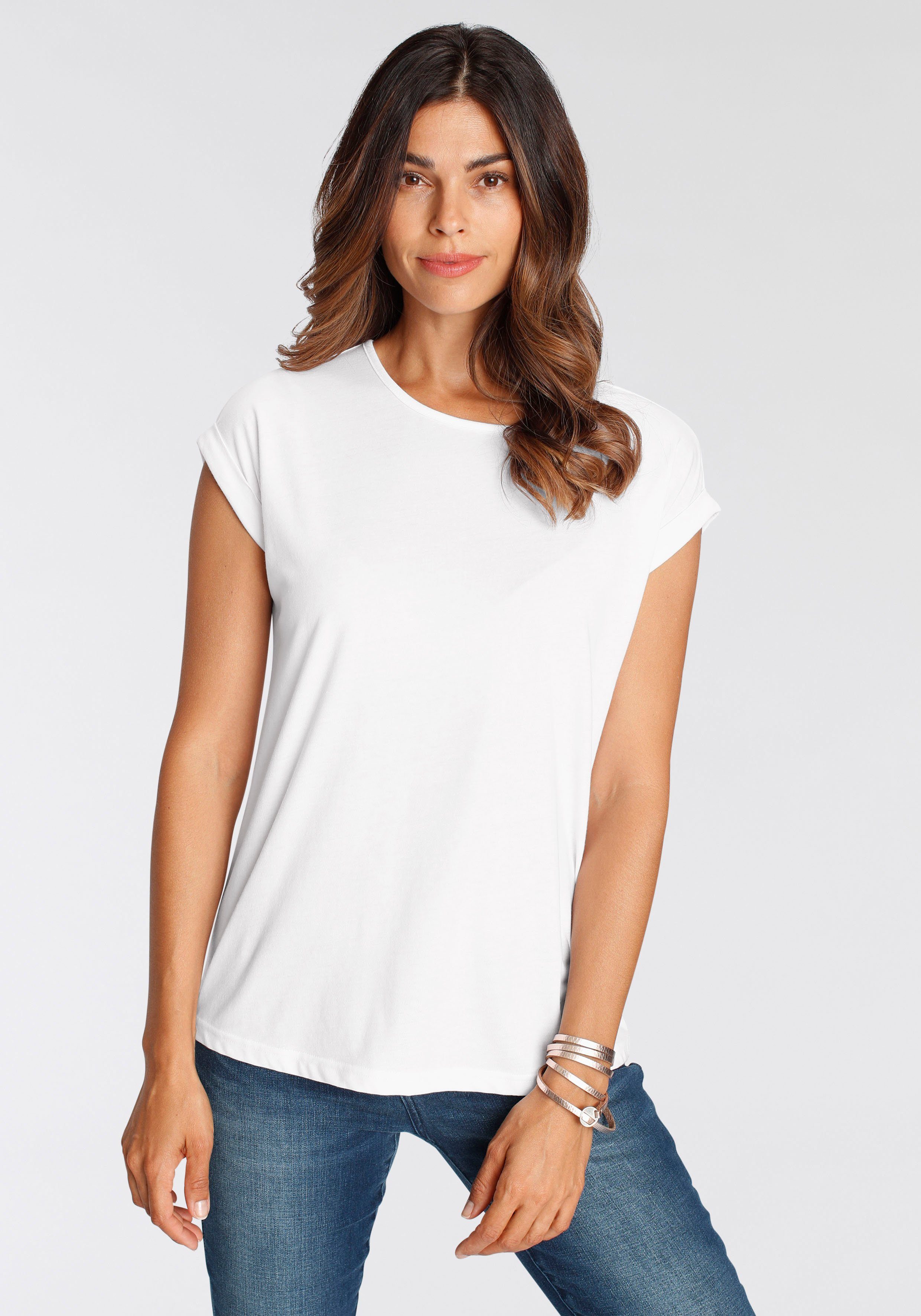 Boysen's T-Shirt (Packung) Kurzarm, basic, Rundhalsausschnitt - NEUE FARBEN günstig online kaufen