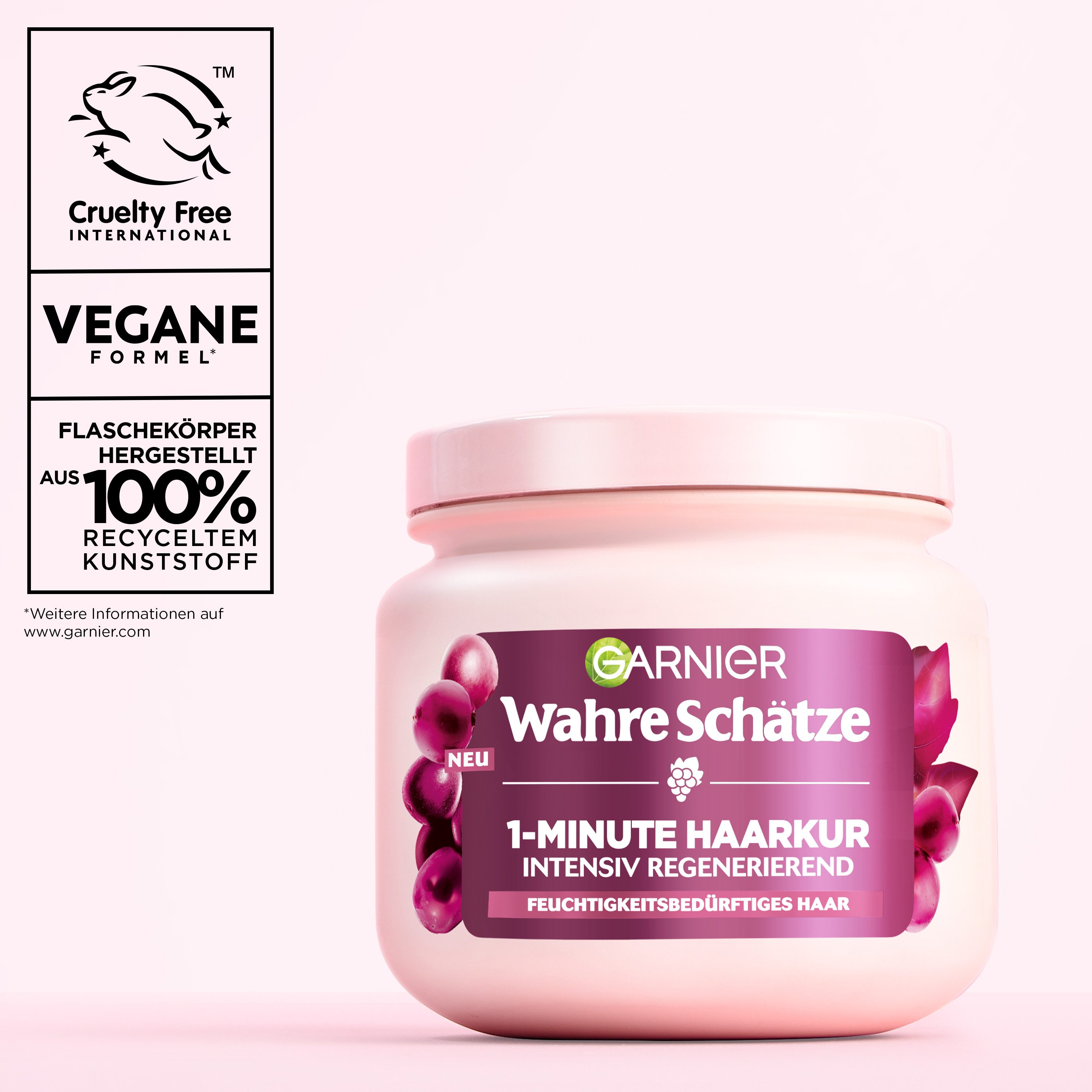 GARNIER Haarkur Garnier Wahre Schätze 1-Minute Haarkur Traube Hydraboost