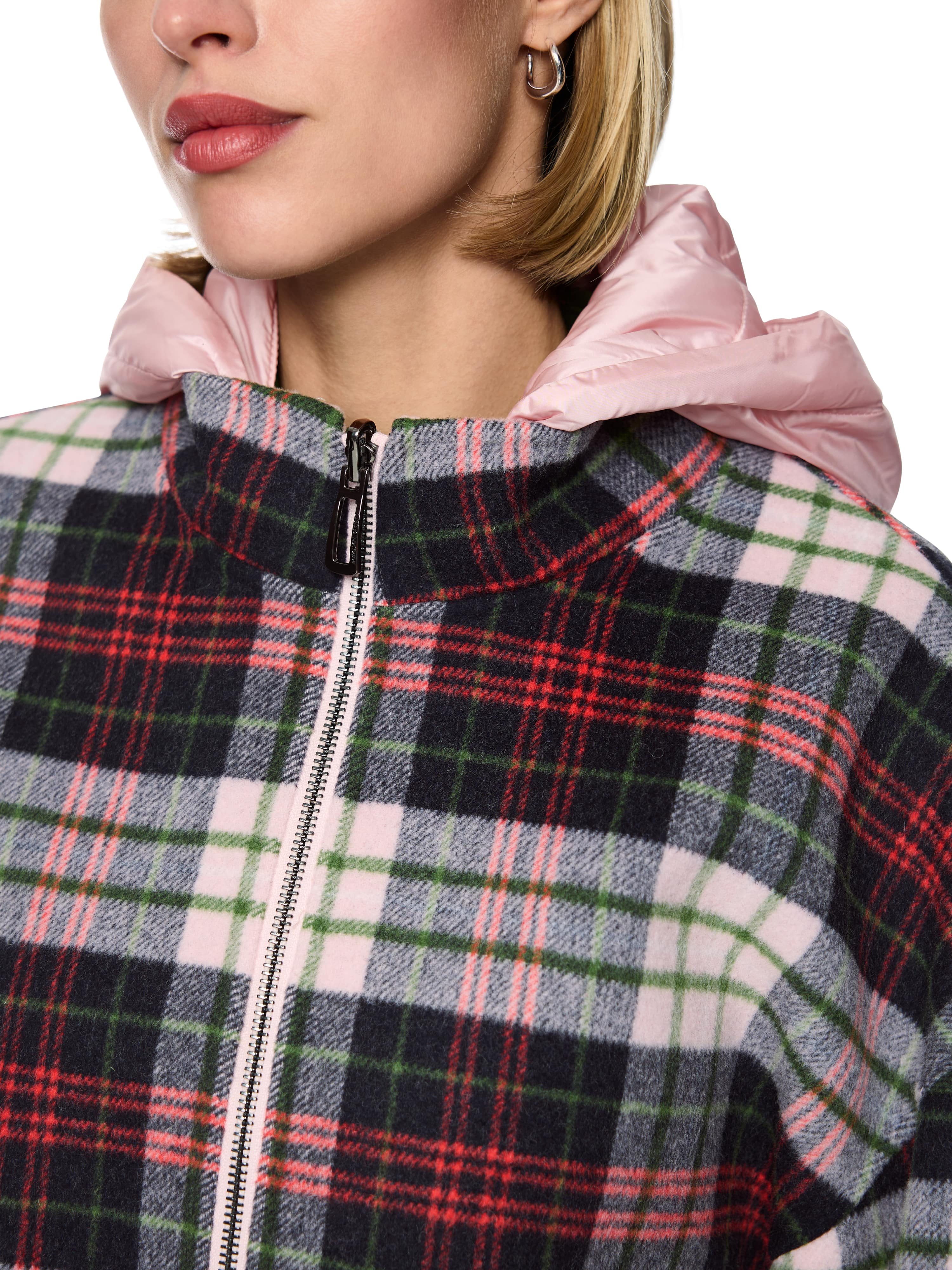 Marc Cain Wendejacke Countryside Calling Premium Damenmode mit Steppkapuze, aus Wollmischung, 2-Wege-Reißverschluss