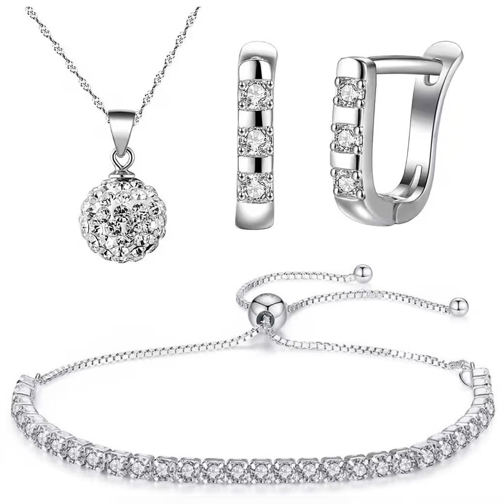 Kim Johanson Schmuckset Aura (Set, 3-tlg), mit Zirkonia, aus 925 Silber und günstig online kaufen