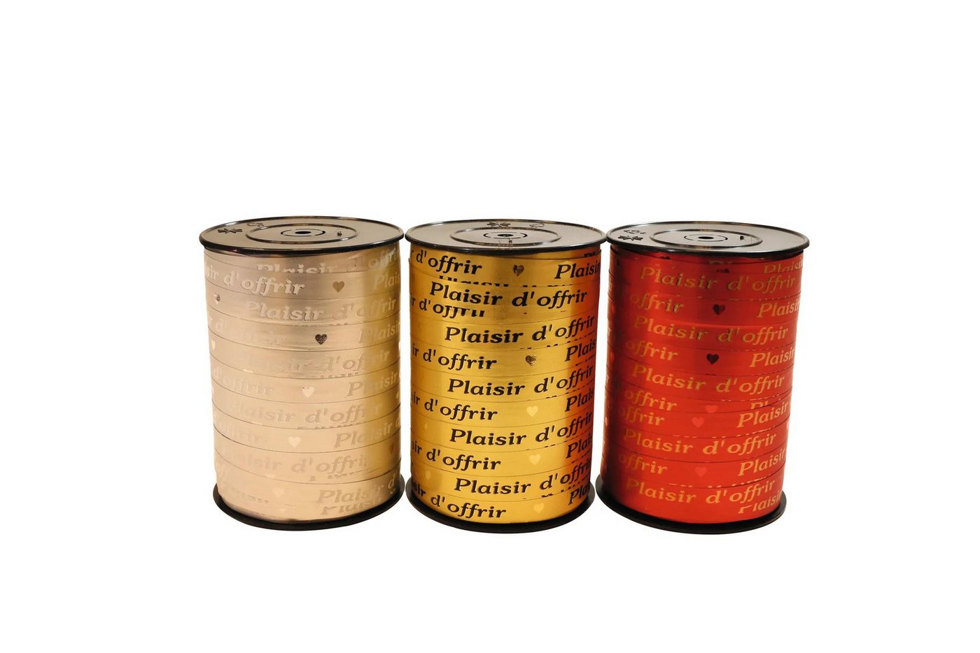 Thumbnail - CLAIREFONTAINE Geschenkband Geschenkband 250mx10mm, Beschriftung Plaisir d'offrir Rot 602106C, Geschenkpapiere und Verpa...