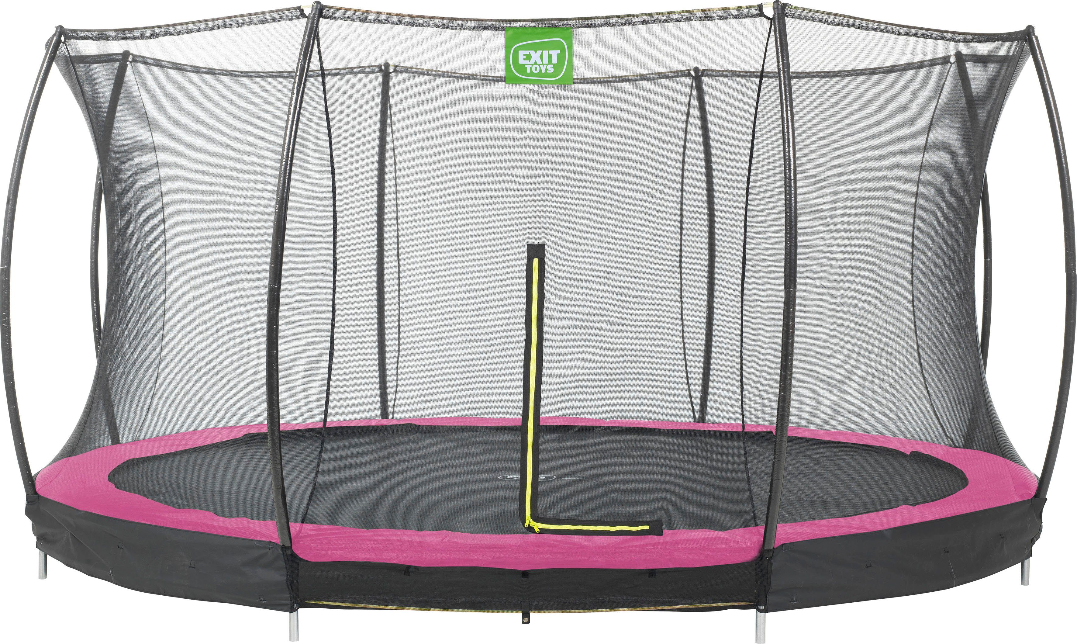 EXIT Gartentrampolin Silhouette Ground, 427 Ø cm, mit Sicherheitsnetz