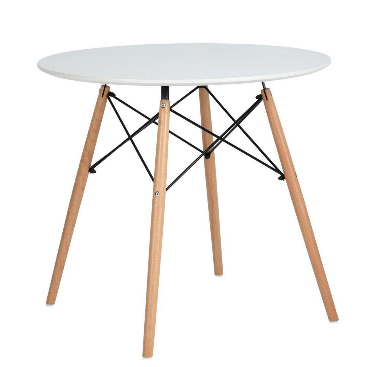 LuxusKollektion Esstisch Esszimmertisch rund Holz skandinavisch 80x75 cm (1-St)