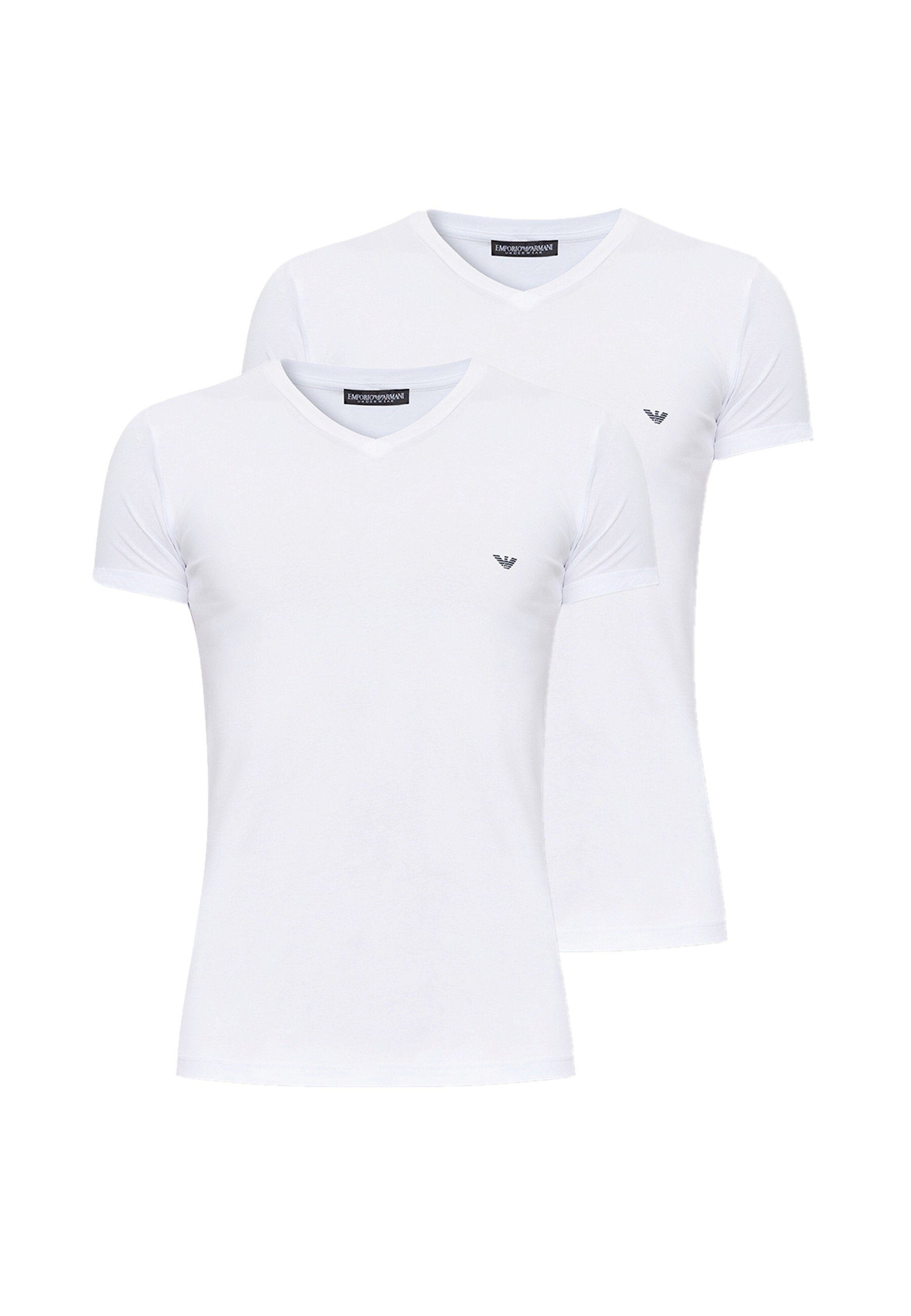 Emporio Armani T-Shirt T-Shirt 2 Pack Shortsleeve (2-tlg) Weiß