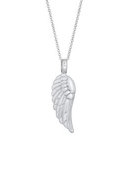 Elli Kette mit Anhänger Erbskette Engel Flügel Basic 925 Sterling Silber, Feder