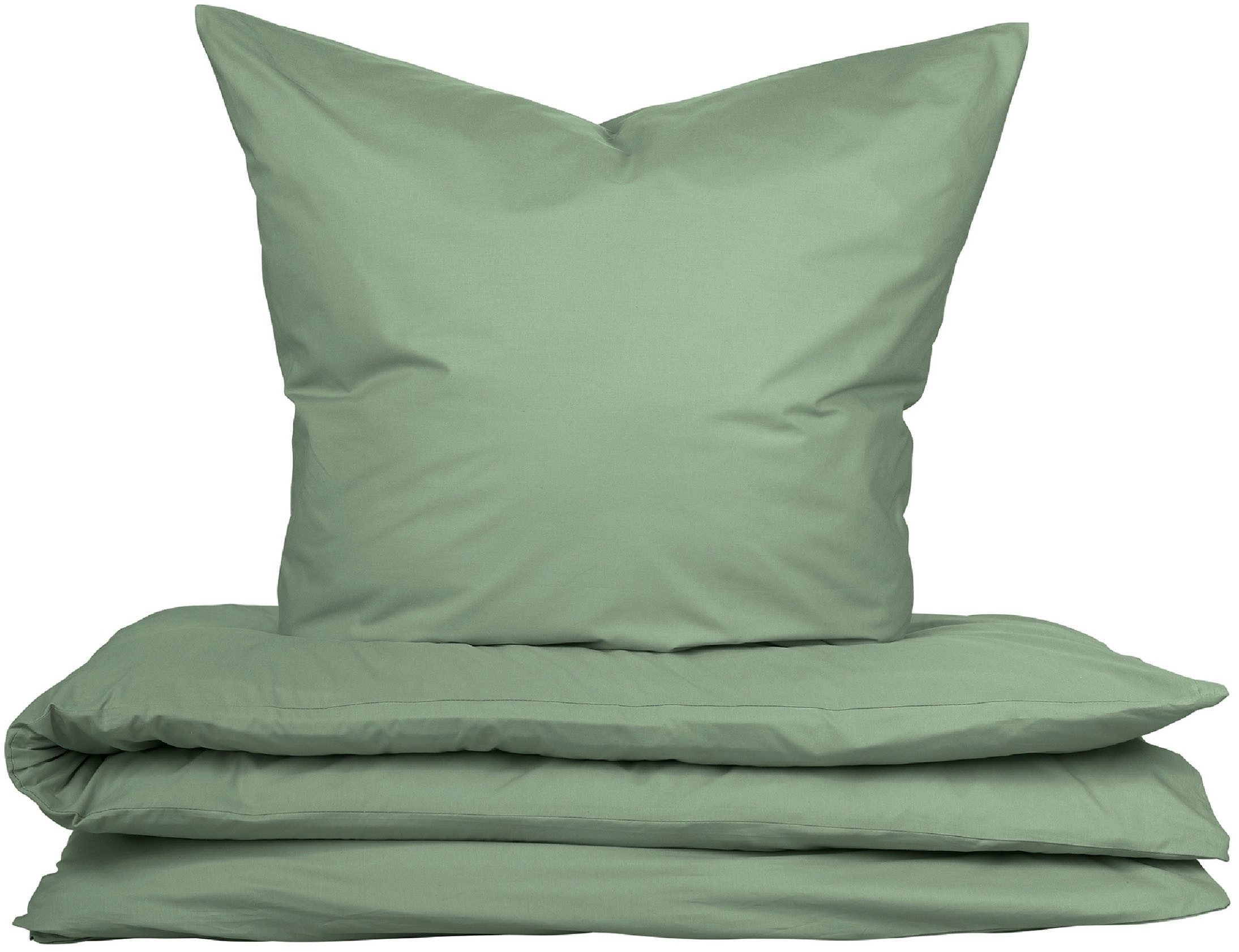 uncover by SCHIESSER Bettwäsche Soho aus weicher Baumwolle in gedeckten Uni-Farben, Renforcé, 2 teilig, Made in Green