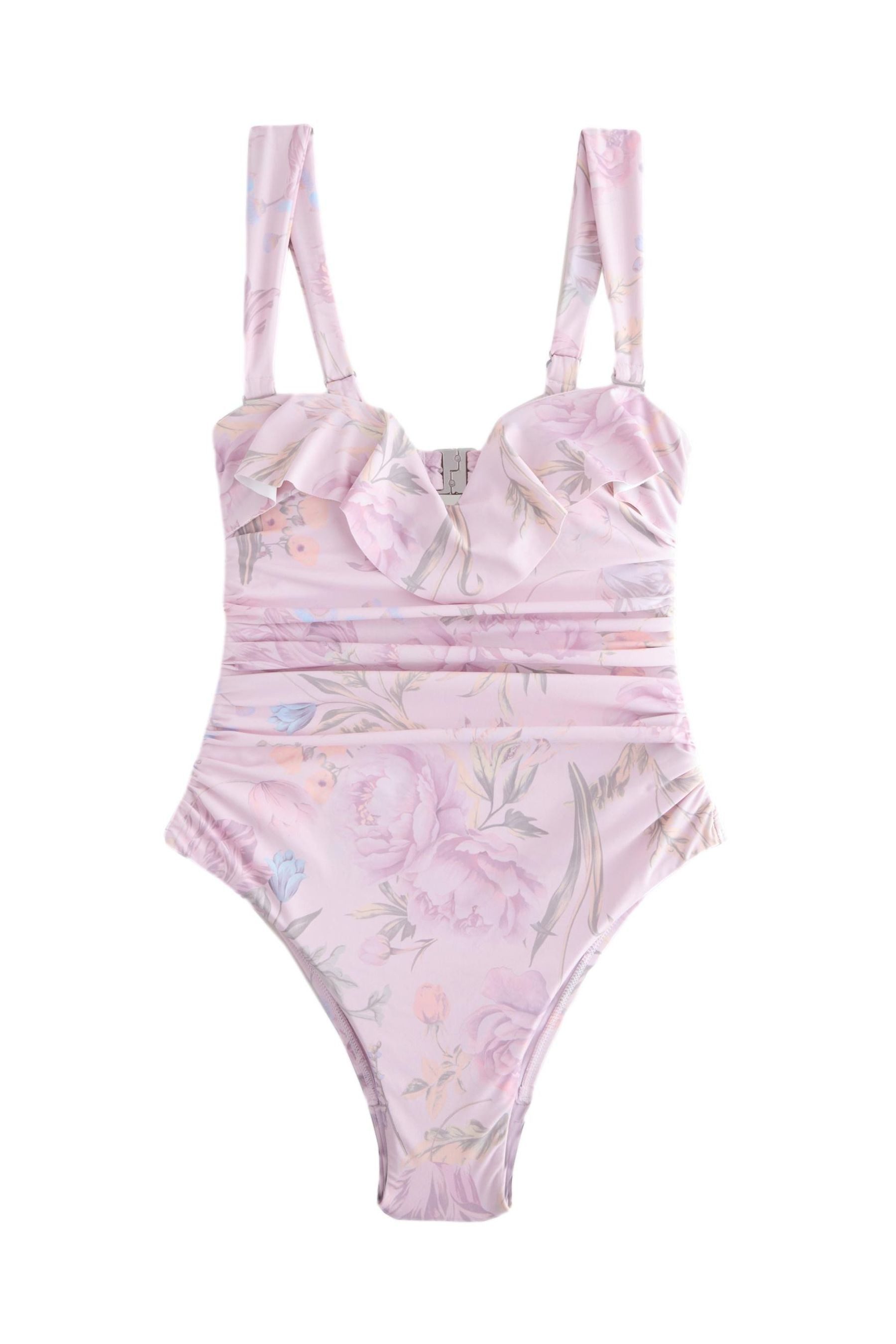 Next Badeanzug Kew Gardens Bauchformender Bandeau-Badeanzug günstig online kaufen