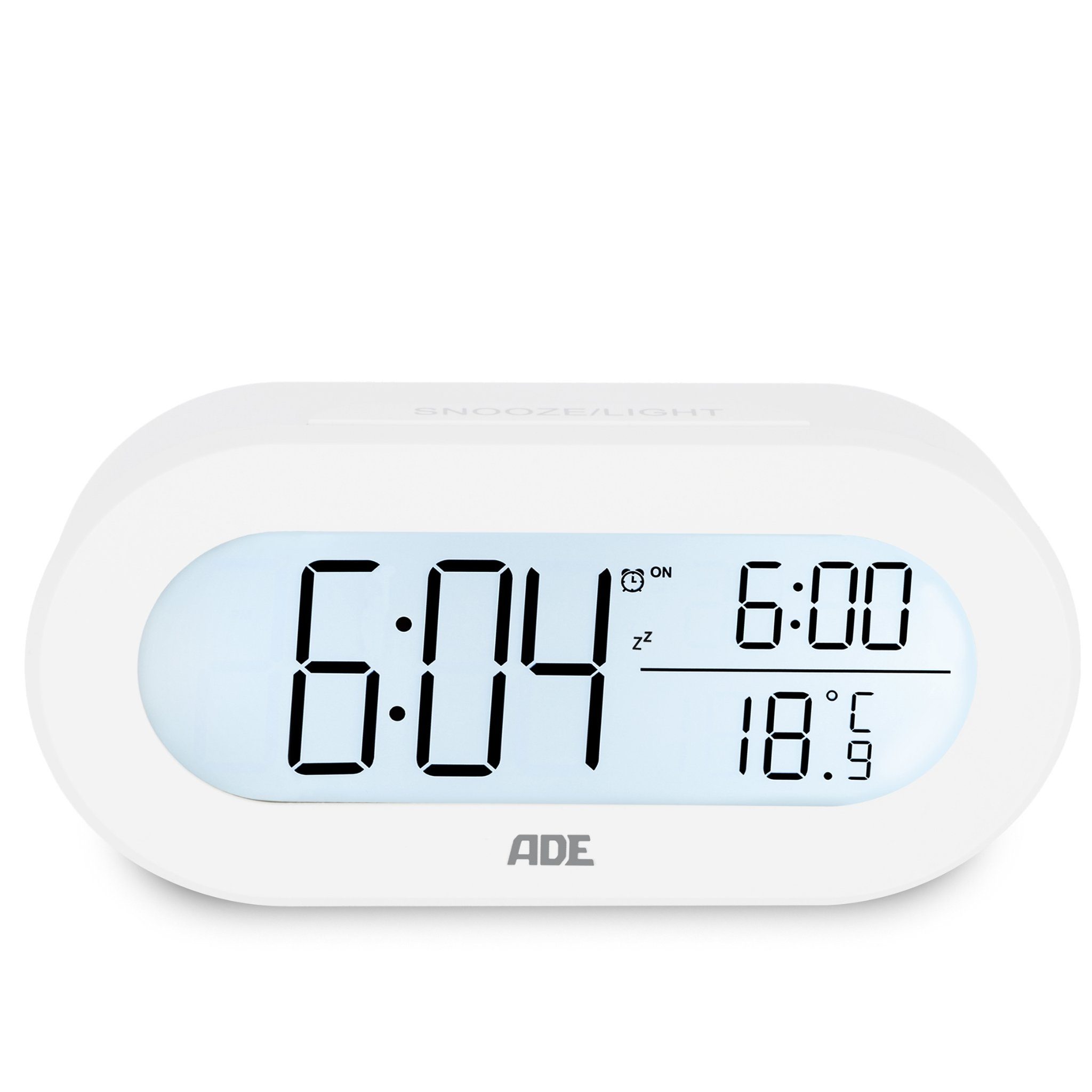 ADE Wecker digital mit Temperaturanzeige Schlummerfunktion, LCD-Display mit günstig online kaufen