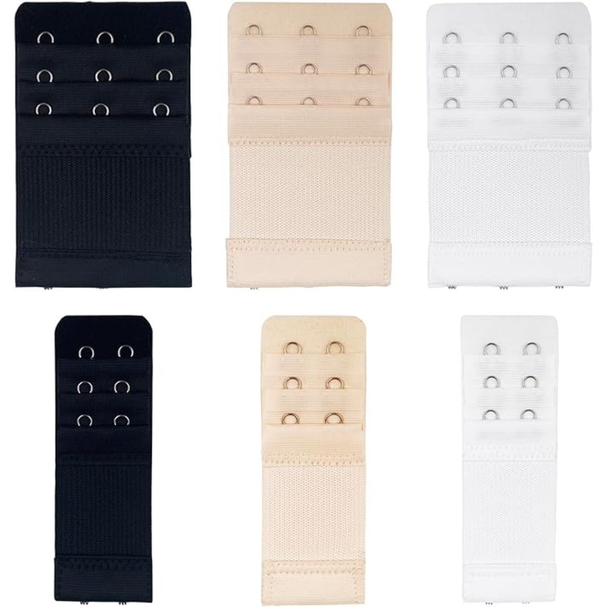 BH-Verlängerung BH Verlängerer 6er Set mit 2 Haken und 3 Reihen