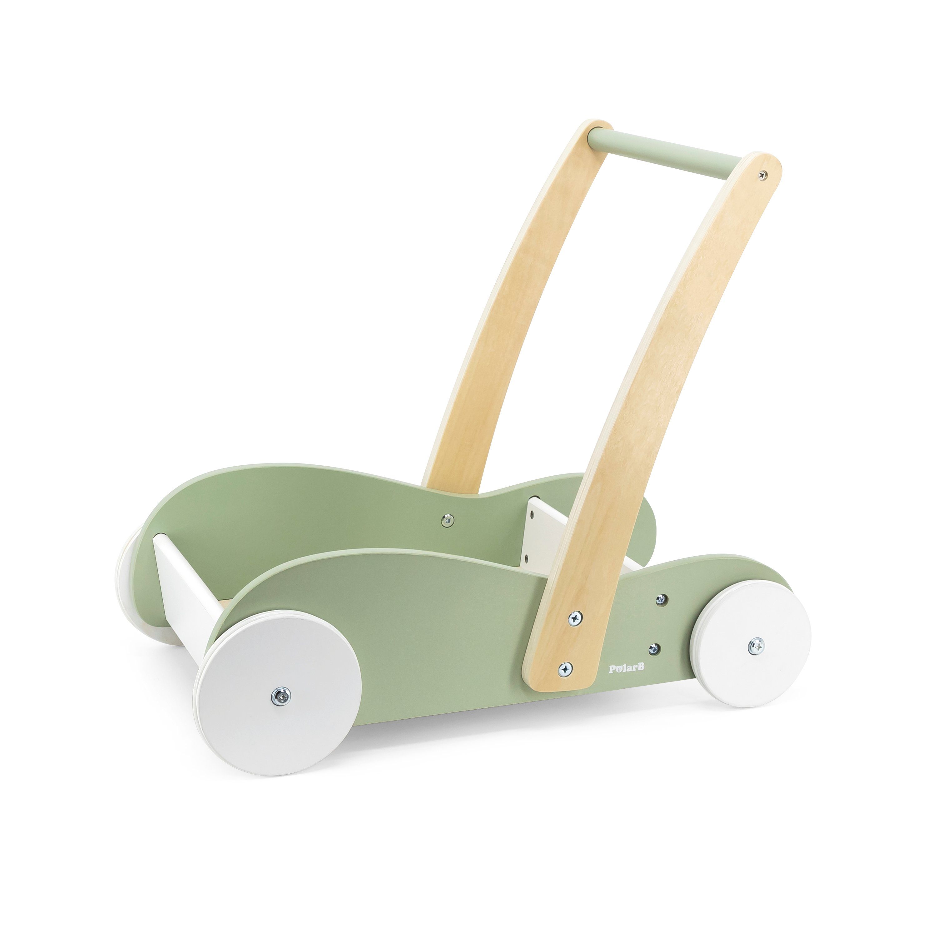 LeNoSa Lauflernwagen PolarB Holz Lauflernhilfe • Mint Walker Baby