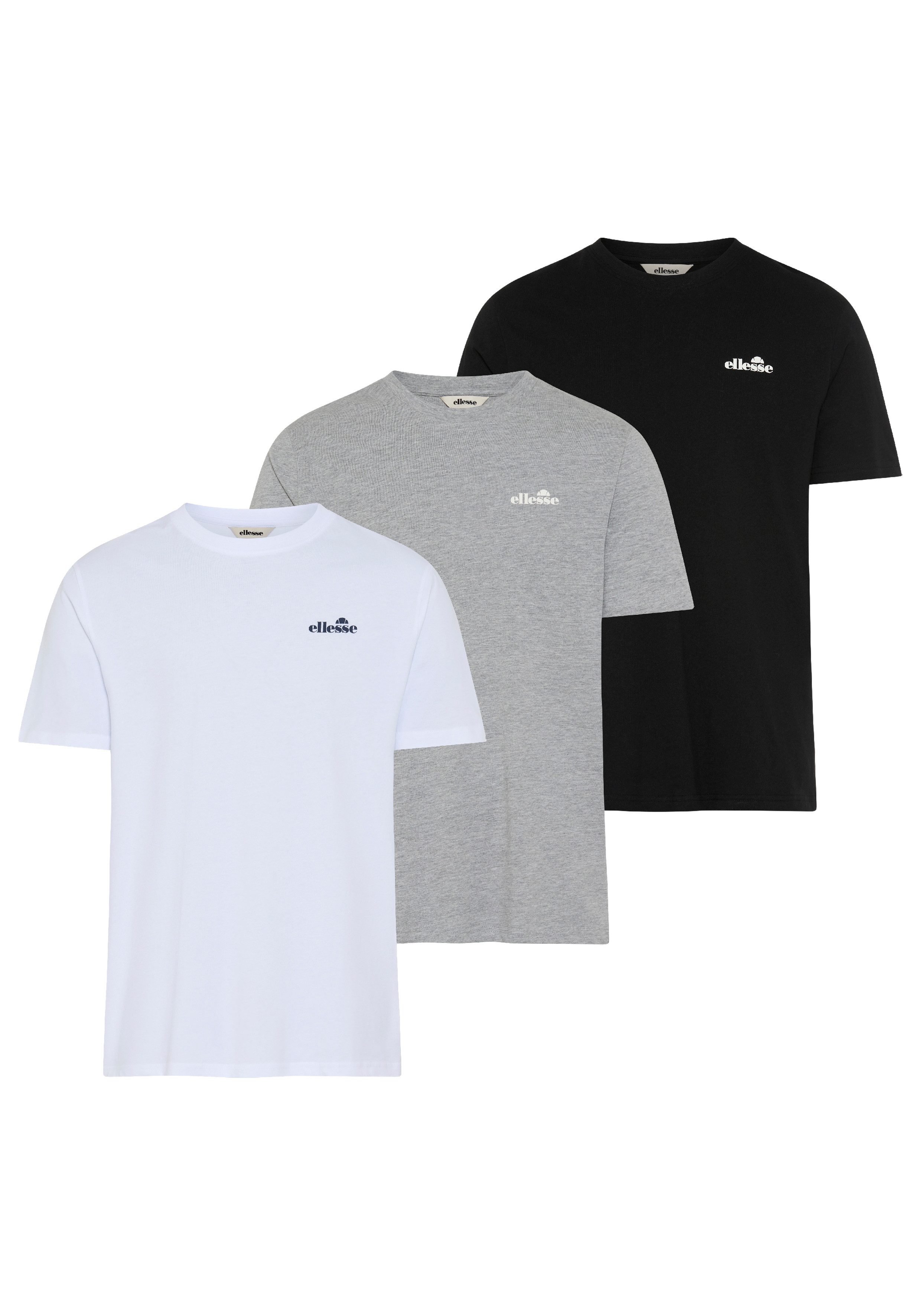 Ellesse T-Shirt AZZINI TEE (3 PACK) (Packung, 3-tlg)