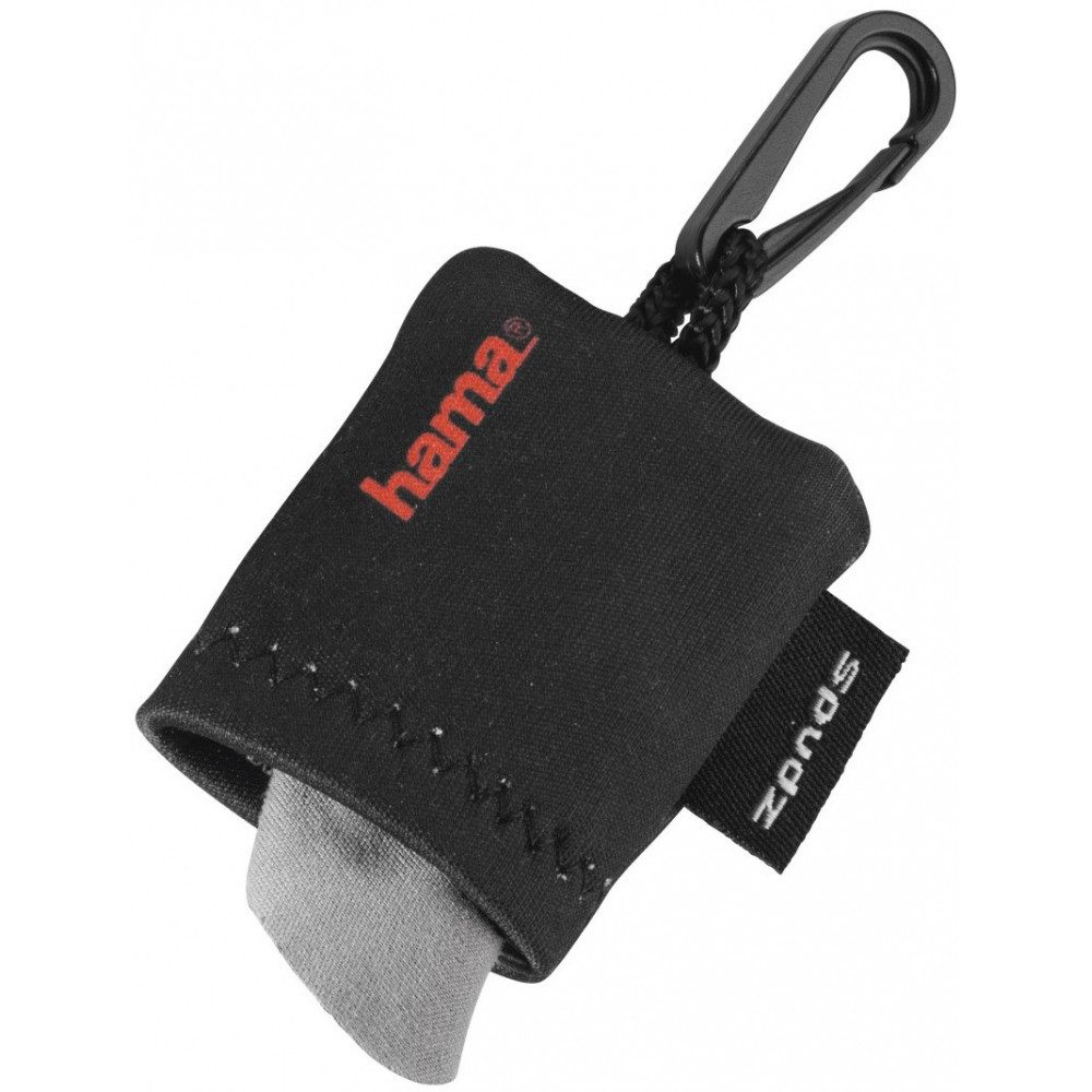 Hama Mikrofaser-Reinigungstuch Pocket schwarz für Kameras. Pflegetuch