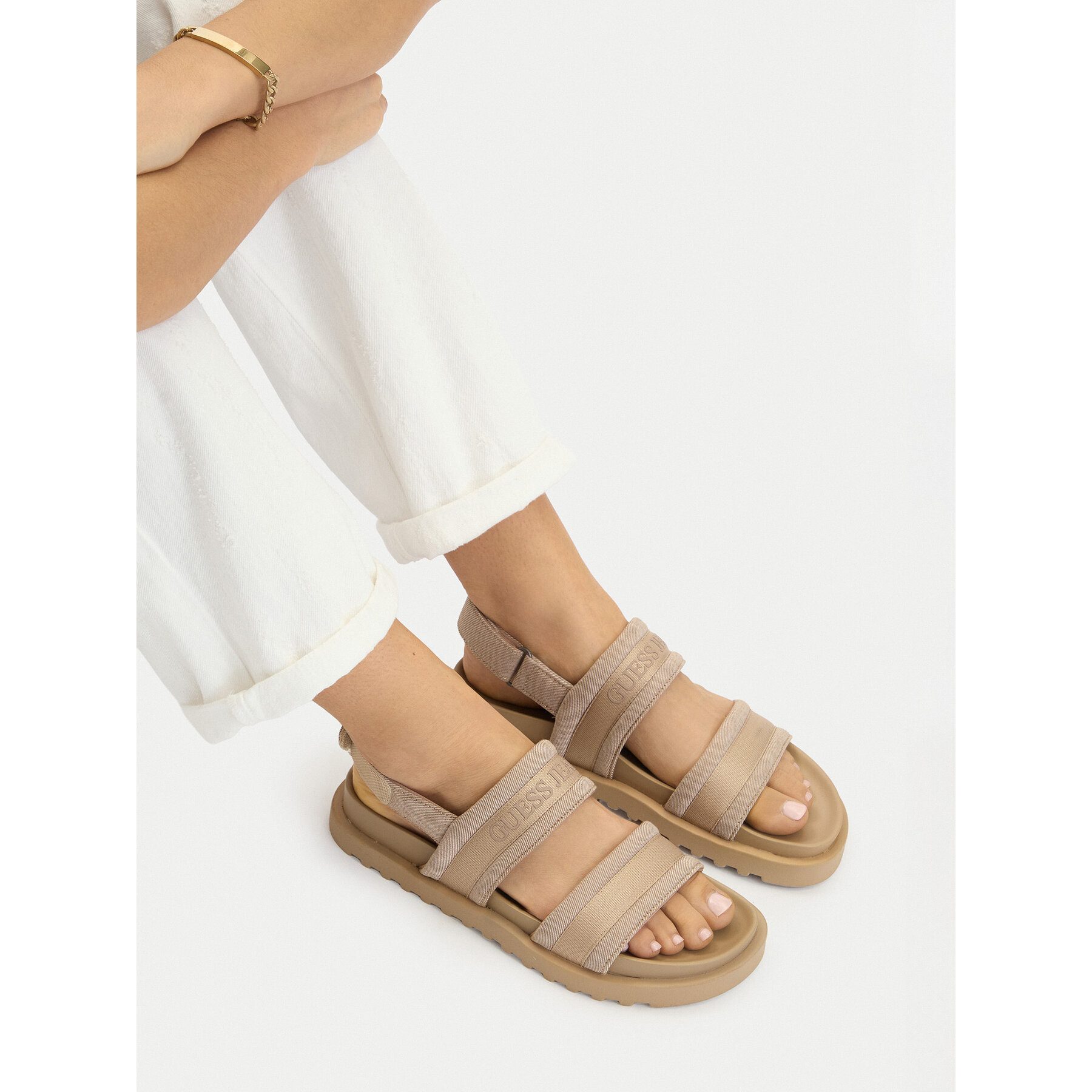GUESS JEANS Guess Jeans Damen Sandalen Beige Sandale