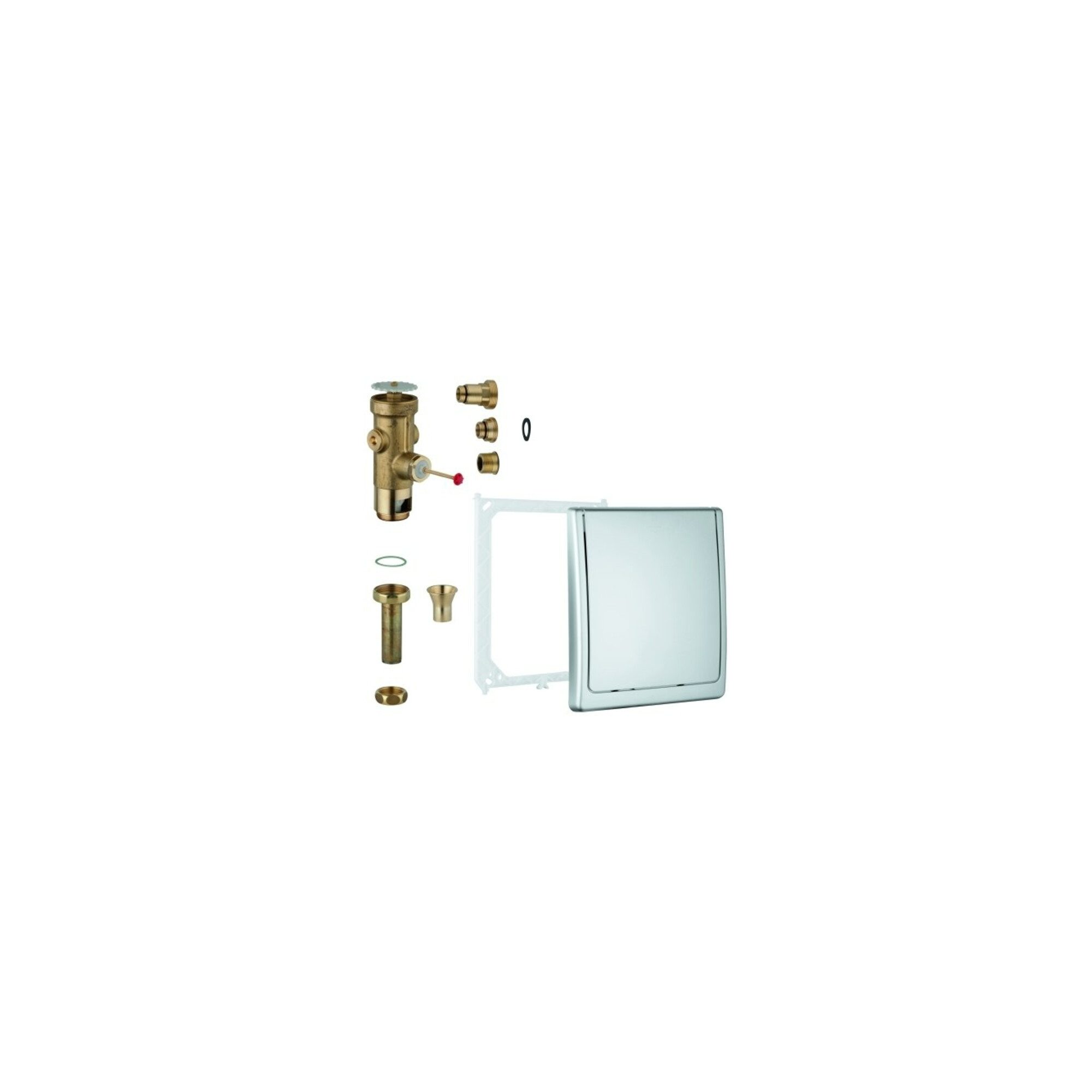 Grohe Waschbecken Grohe Austausch-WC-Druckspüler 3/4", o Vorabs, 6-9 l einstellb., chr