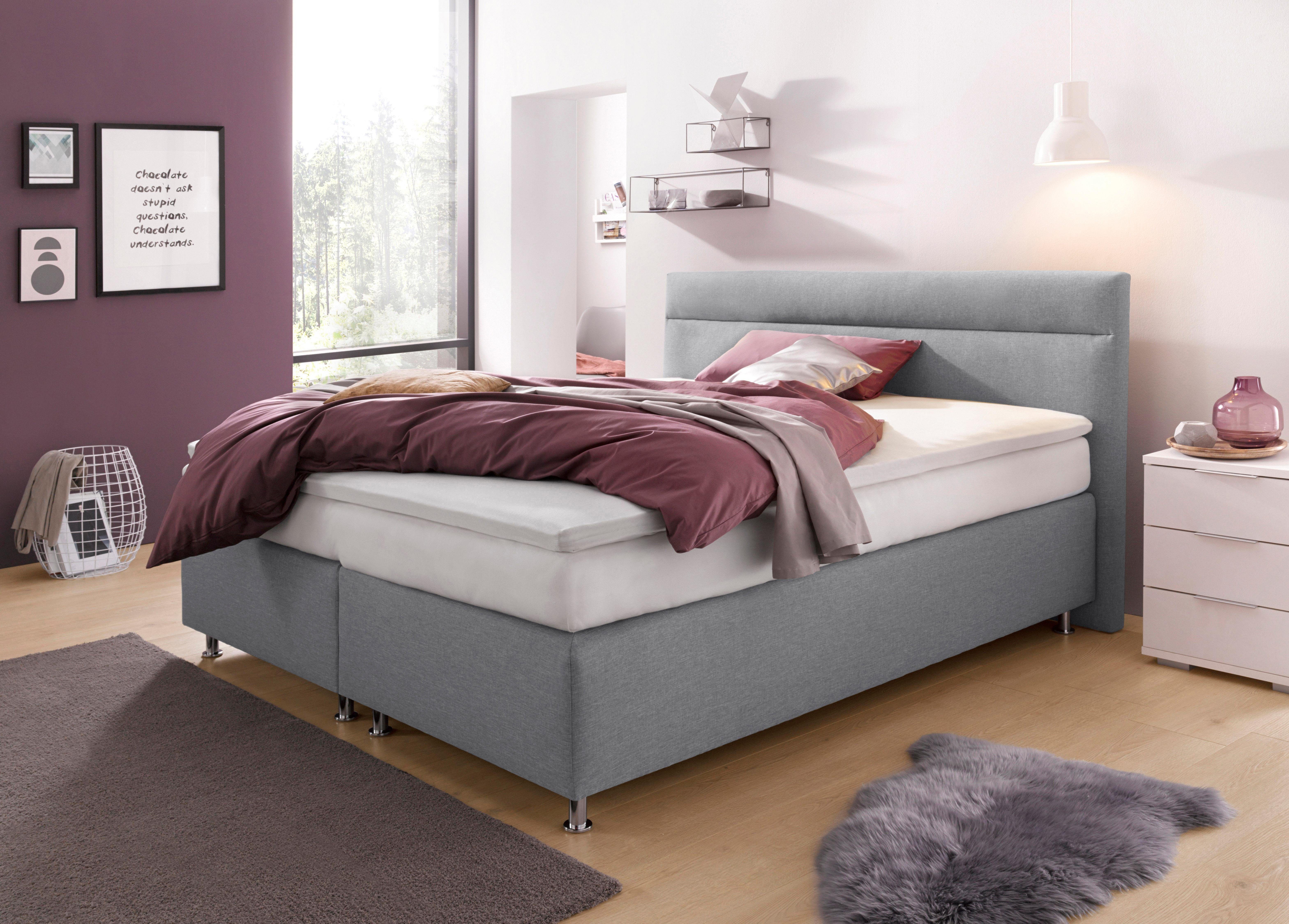 Westfalia Schlafkomfort Boxspringbett wahlweise mit LED-Beleuchtung günstig online kaufen
