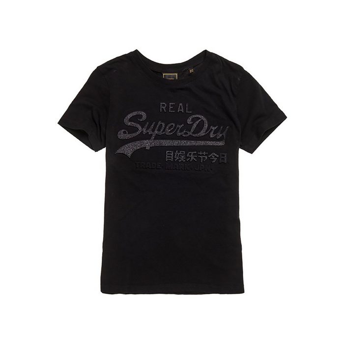Superdry T-Shirt Superdry T-Shirt Damen VL LUSTER TEE Black
