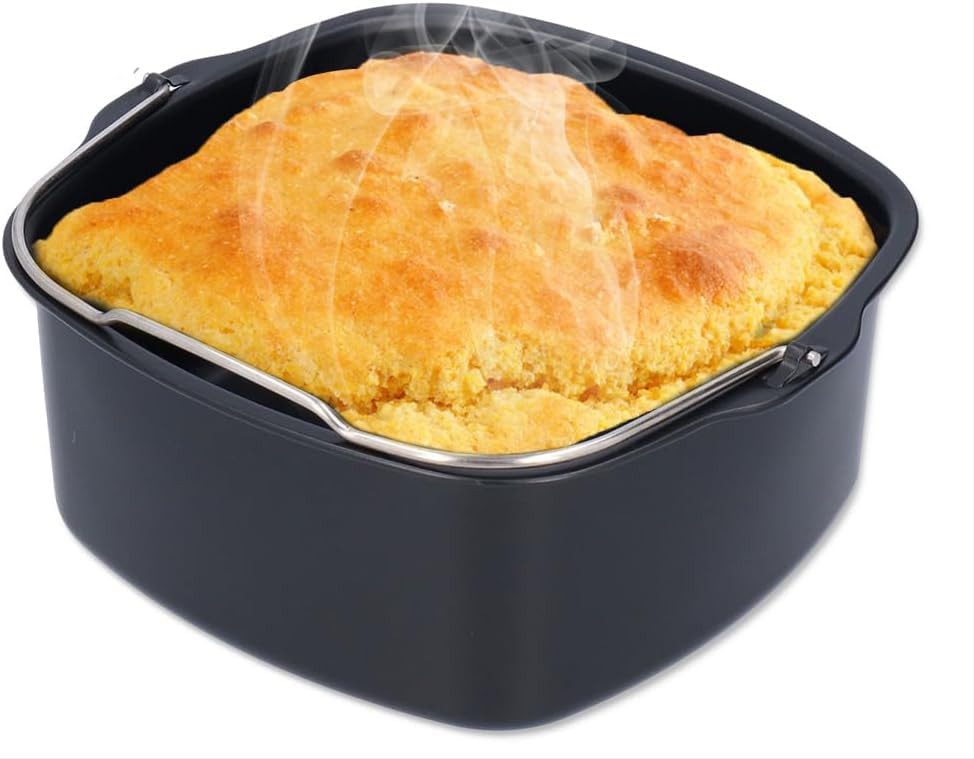 FOSMET Brotbackform Kuchenkorb 7-8 Zoll quadratisch antihaftbeschichtet hitzebeständig, AntihaftbeschichtetGleichmäßige WärmeverteilungOfenfest