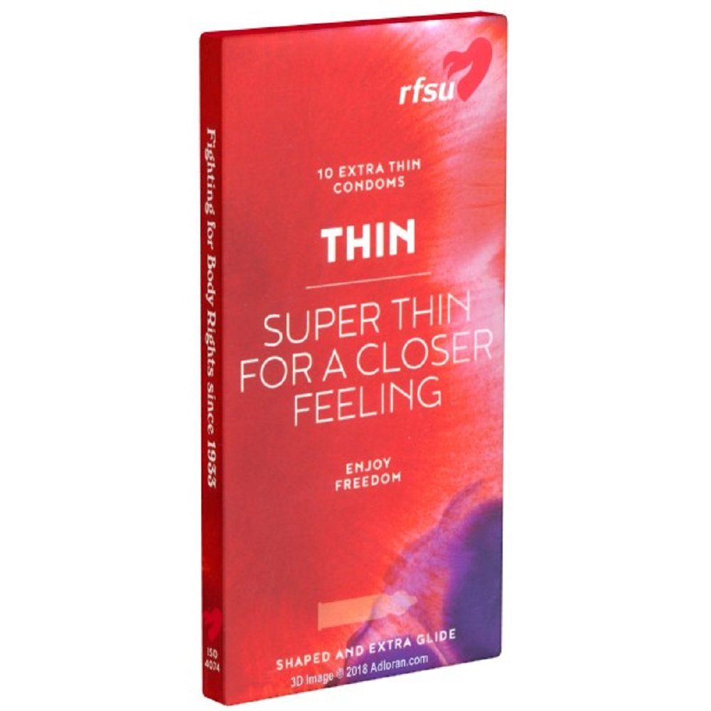Rfsu Kondome Thin (Super thin for a closer feeling) Packung mit, 10 St., extra dünne Kondome, für besondere Gefühlsintensität