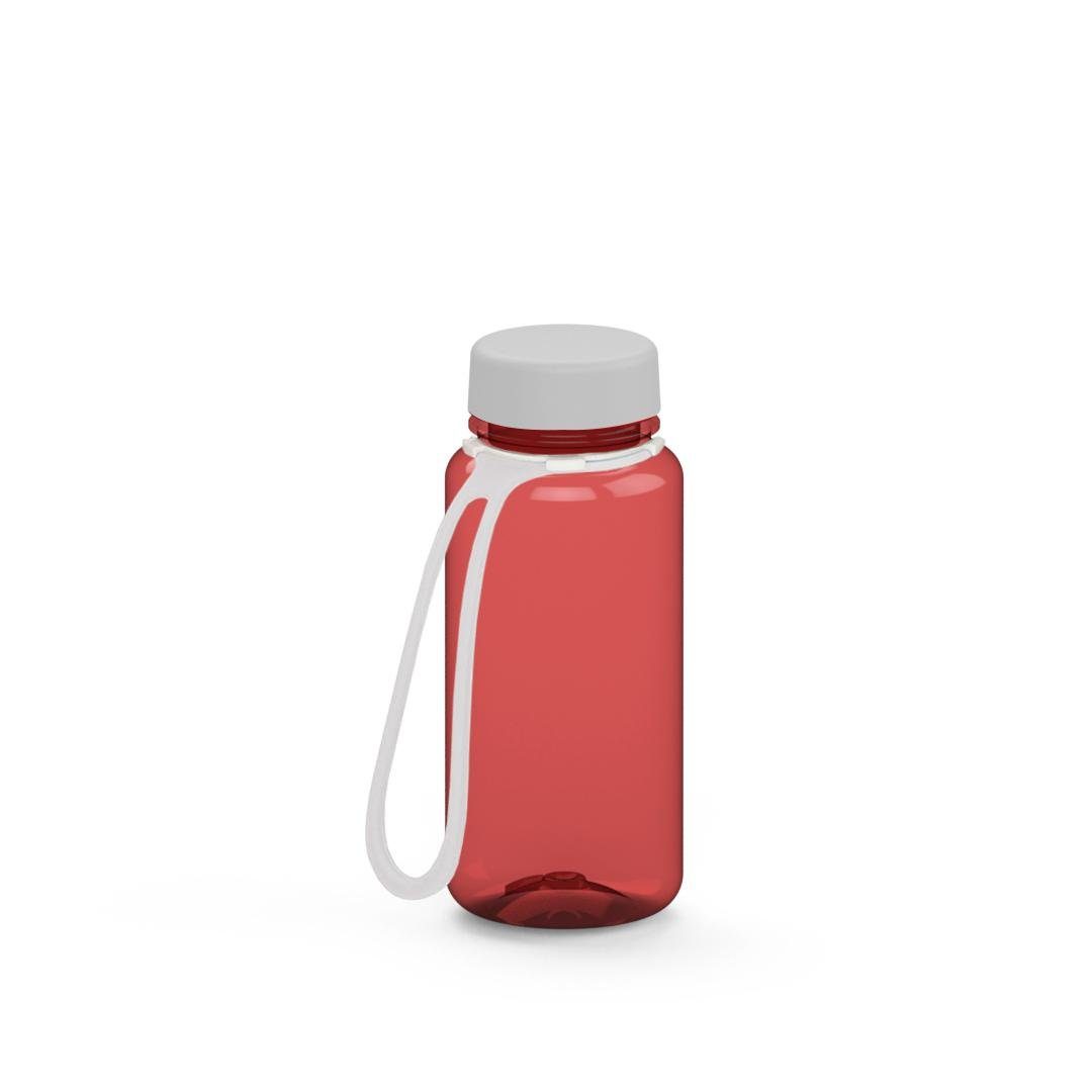 elasto Trinkflasche 0,4 L Wasserflasche "Refresh" Tritanflasche mit Trägerband, Made in Germany, BPA-frei, Sportflasche, kohlensäurehaltige Getränke