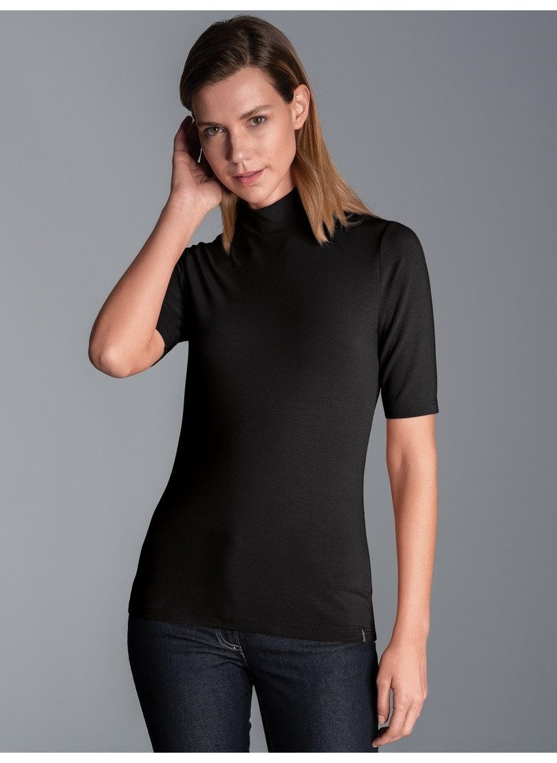Trigema T-Shirt TRIGEMA T-Shirt mit elastischem Stehkragen (1-tlg) günstig online kaufen