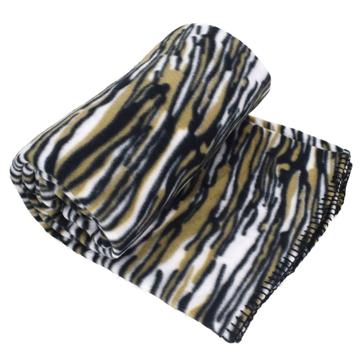 Wohndecke Kuscheldecke Tagesdecke Fleecedecken Wildkatzendesign 130x170cm günstig online kaufen