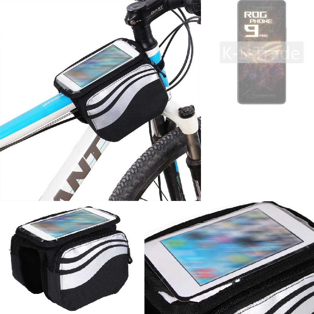 K-S-Trade Handyhülle für Asus ROG Phone 9 Pro, Rahmentasche Fahrrad-Halterung Rahmenhalterung Fahrrad