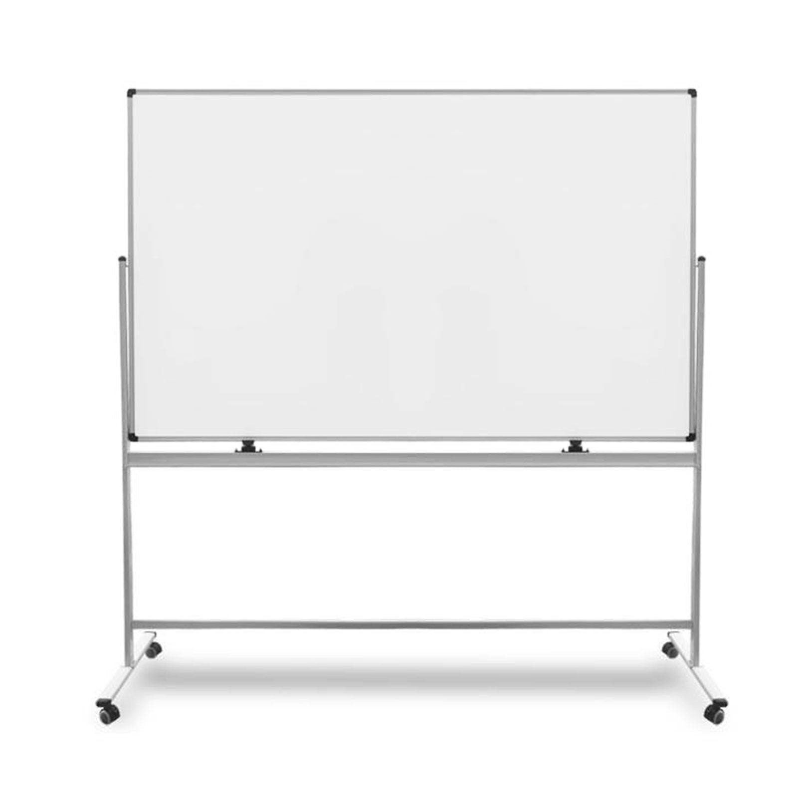 Master of Boards Wandtafel mobil Stanford PRO – doppelseitig, magnetisch & kratzfest, mit Rollen, mit Ablage, drehbare Wandtafel in 5 Größen, 120 cm x 220 cm
