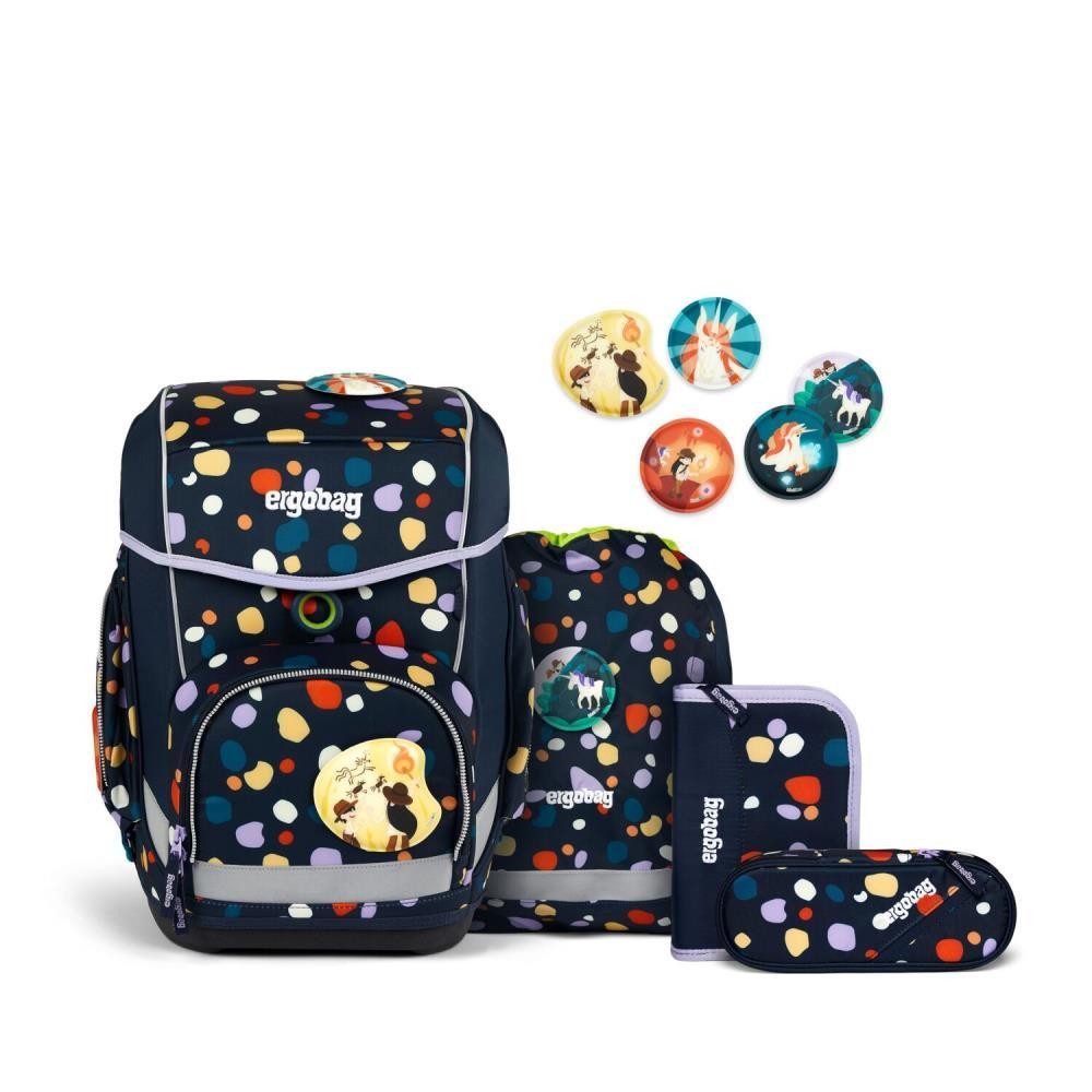 ergobag Schulranzen Cubo (5tlg., inkl. Sportbeutel, Federmäppchen, Schlampermäppchen, Kletties)