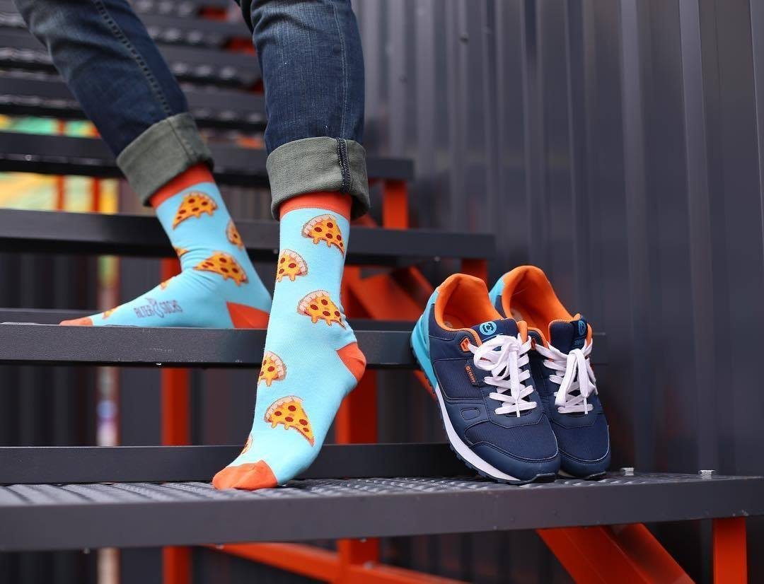 AlterSocks Freizeitsocken Lustige Socken Pizza Socken Damen & Herren Unisex Größe 36 – 45