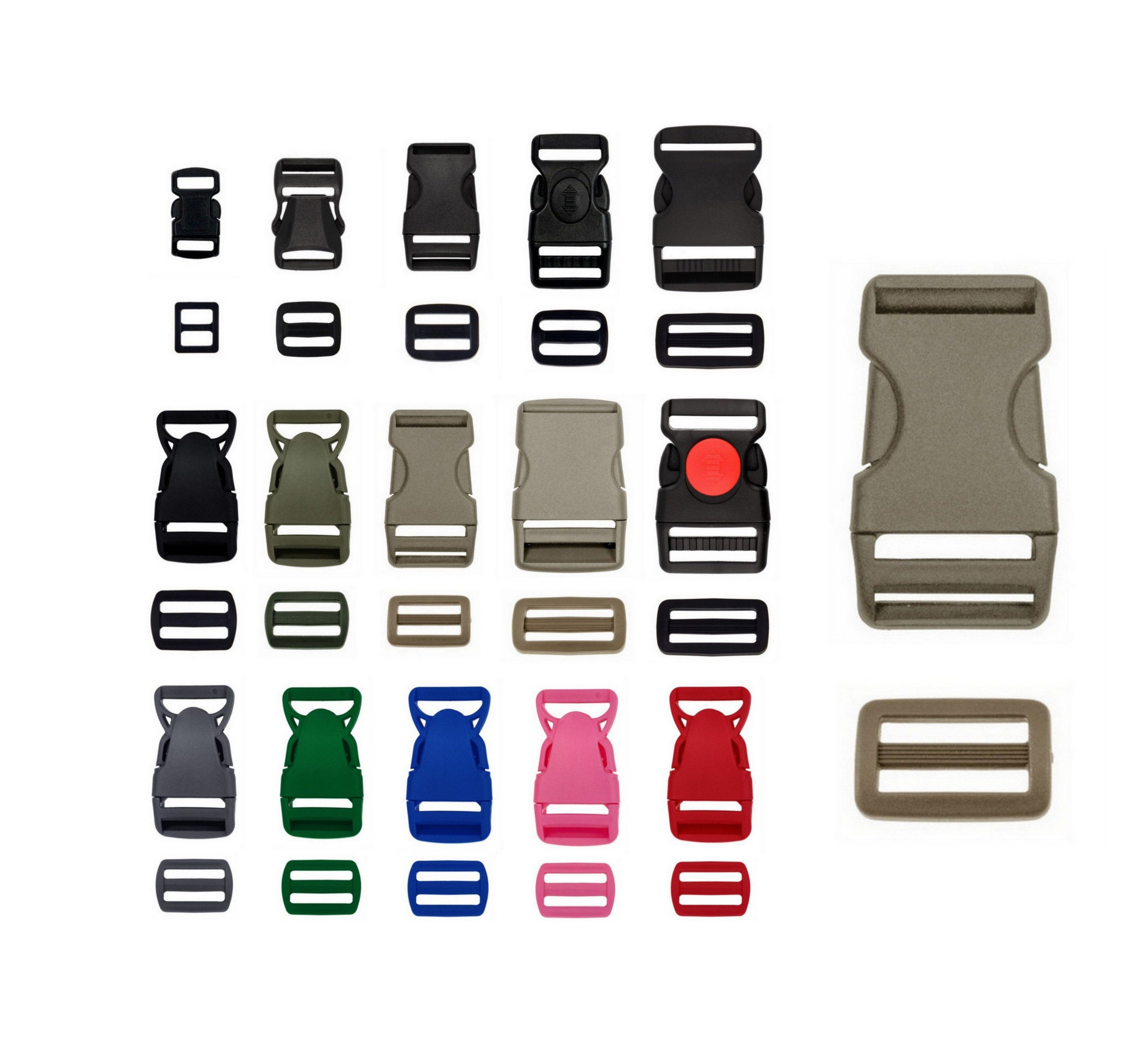 PaulZdrada Set Steckschnalle Gurtschnalle mit Gurtregulator Gurtstecker (Gurtschnalle + Regulator, Set), Frostfest-Schnalle mit zusätzliche Funktion Schiebeverschluss