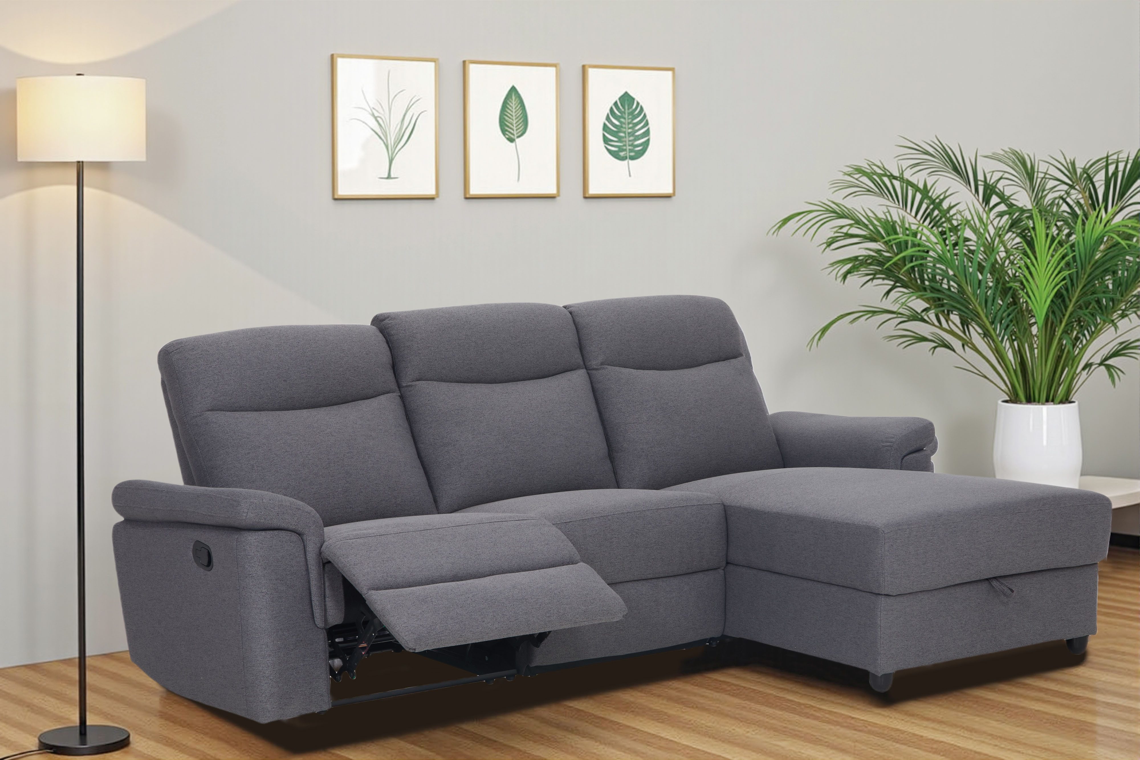 Home affaire Ecksofa "BRIONNE, L-Form, 255cm, manuelle u. elektrische Funkt günstig online kaufen