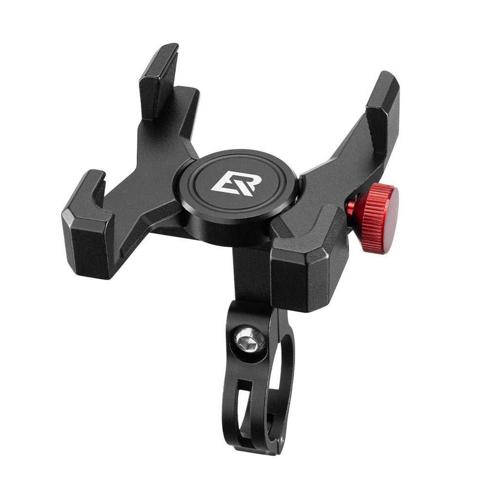 ROCKBROS Handy-Halterung Fahrradhalterung Lenkerhalterung Smartphonehalter, (bis 7.1 Zoll, Spar-Set, 1-tlg., 11 x 8 x 7 cm stabil, breitenverstellbar, Aluminium, Silikonpolster)