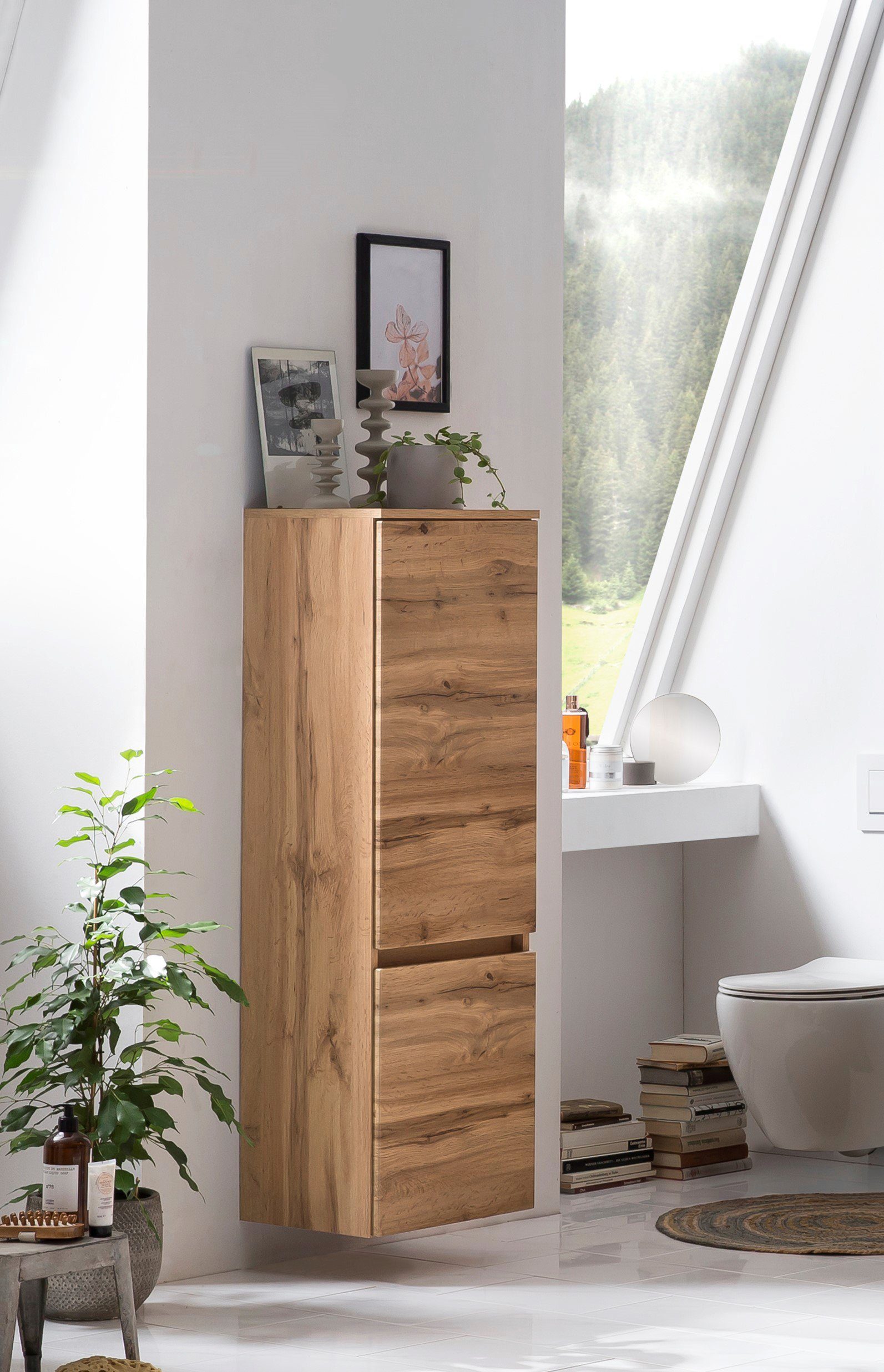 welltime Midischrank Kaunas 40 cm breit, Soft-Close-Funktion