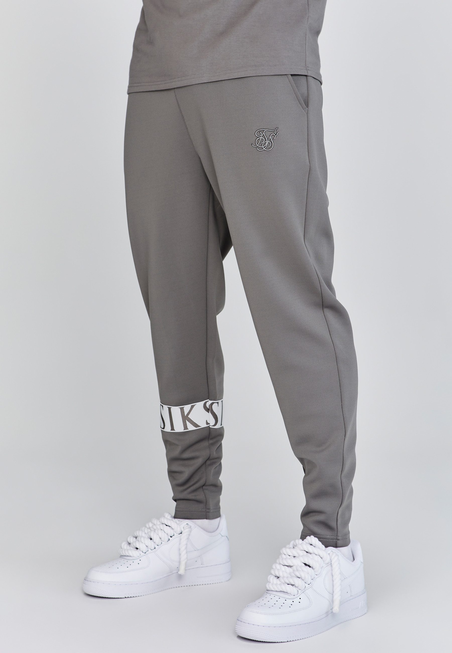 Siksilk Jogger Pants SikSilk Herren Graue Dynamic Jogginghose