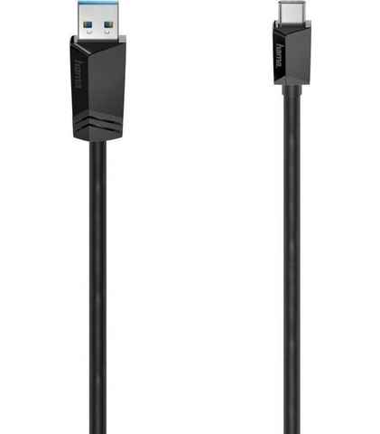 Hama USB-C-Kabel USB-C-Stecker USB-A-Stecker USB 3.2 Gen1 5 Gbit/s 0,25m USB-Kabel, USB Typ A, USB-C, (25 cm)
