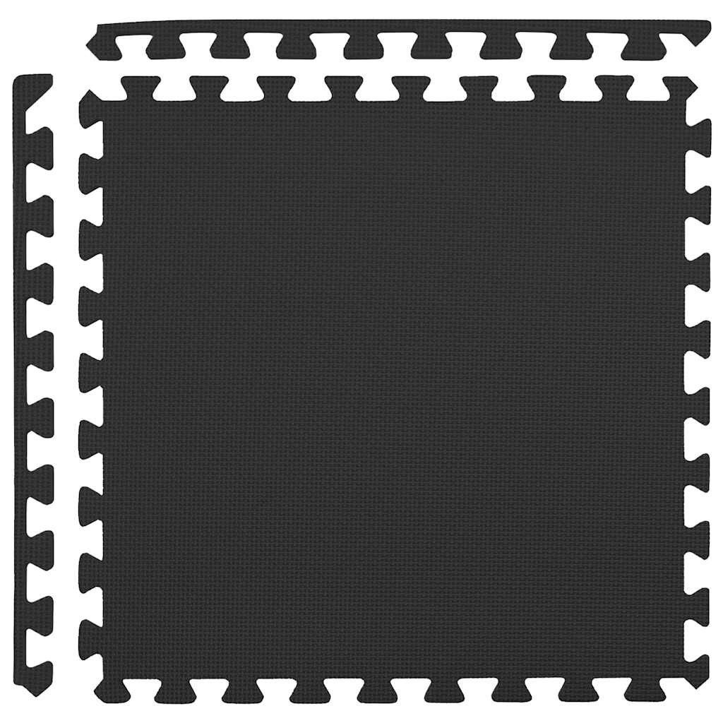 vidaXL Bodenmatte Bodenmatten 54 Stk. 4,86 m² EVA-Schaumstoff Schwarz