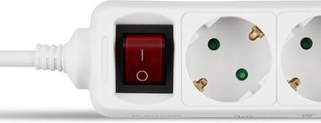 REV mit Schalter Steckdosenleiste 3-fach (Ein- / Ausschalter, mit erhöhtem Berührungsschutz, 3m, weiß), 3er Set