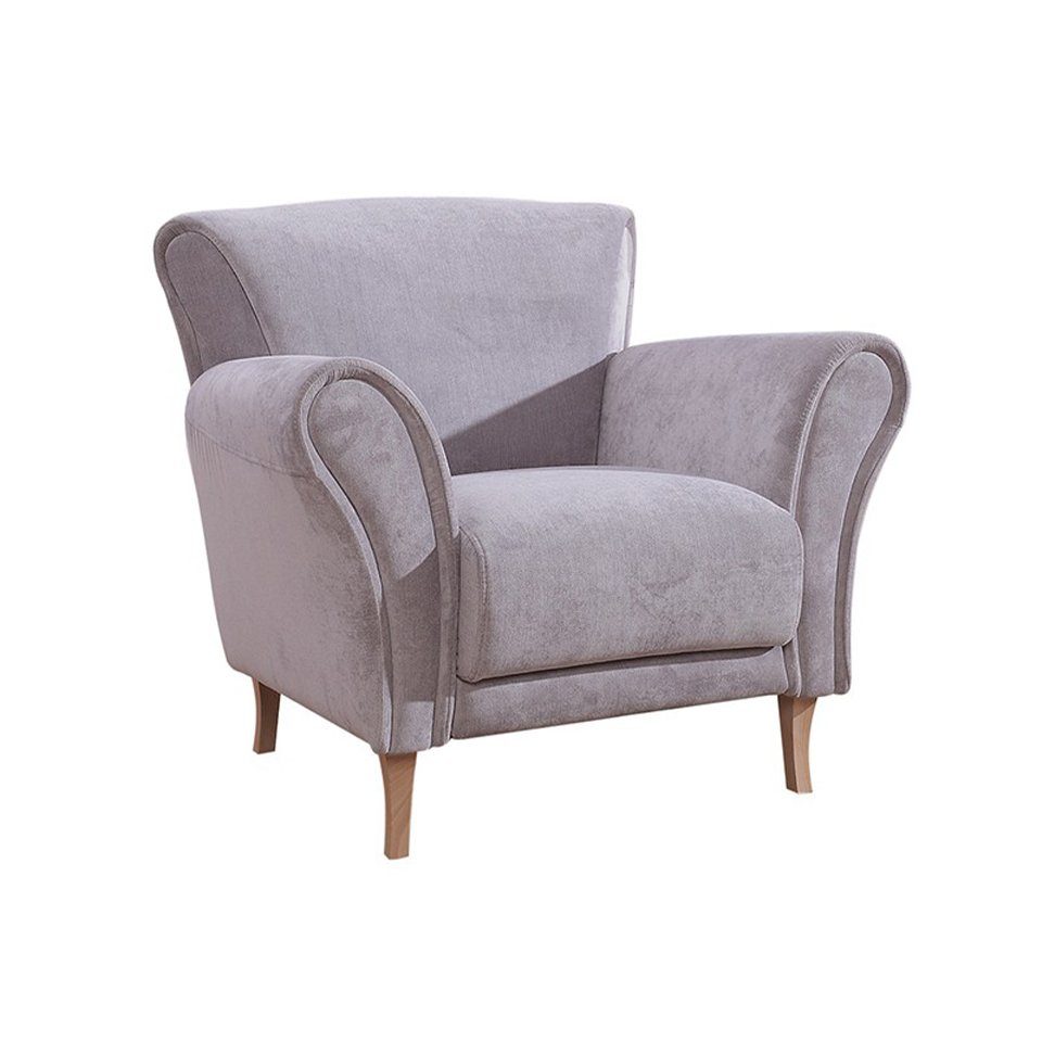 JVmoebel Stuhl, Sessel Stuhl Samt Lila Relax Lounge Sessel Weich Wohnzimmer Fernseh Sofa Couch | Stühle