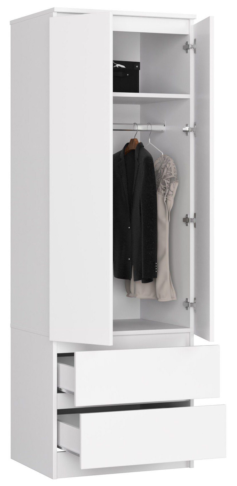 Home Collective Kleiderschrank weiß 60cm breit günstig online kaufen
