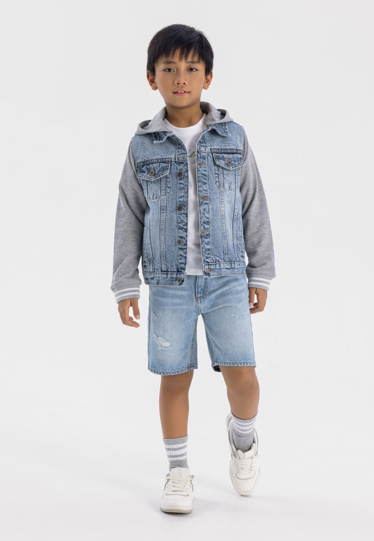 MINOTI Jeansshorts Denim-Shorts mit abgeriebenen Kanten günstig online kaufen