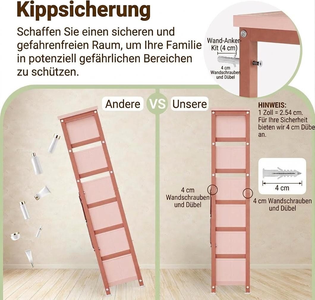 GarveeMore Kommode Aufbewahrungsschrank mit 16 Schubladen 103*30*130cm – Bild 3 von 5